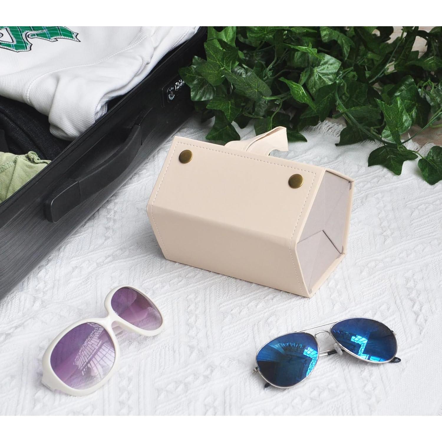 Organizador de Gafas Kenpal Plegable 5 Compartimentos Beige