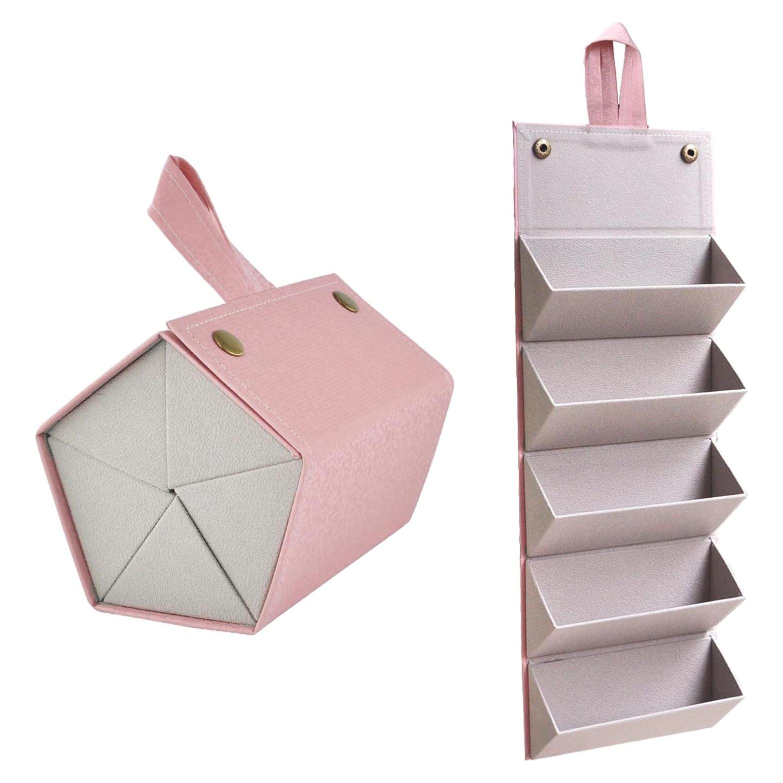 Organizador de Gafas Kenpal Plegable 5 Compartimentos Rosa