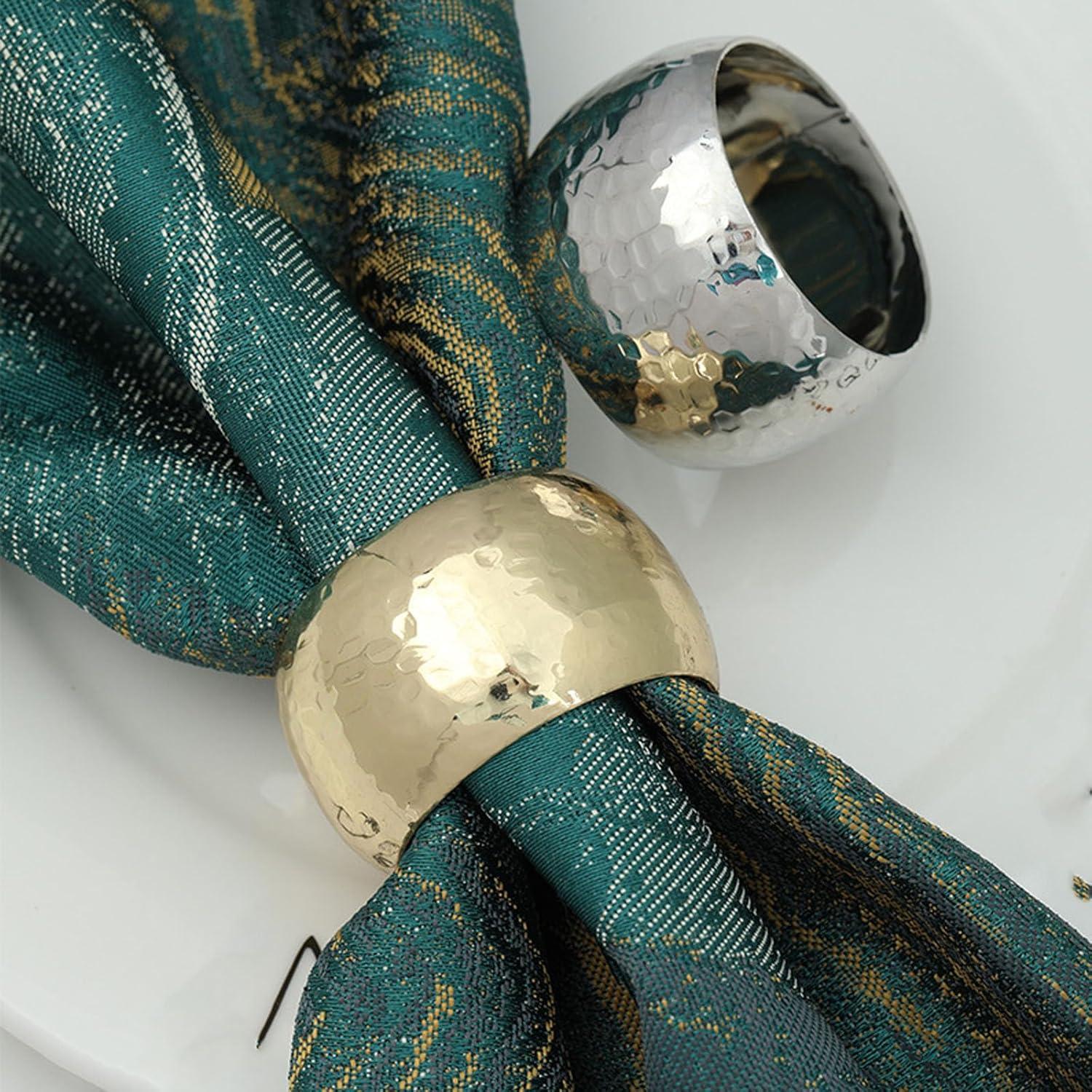 Juego de 6 Anillos de Servilleta Dorados Brillantes Brightalk