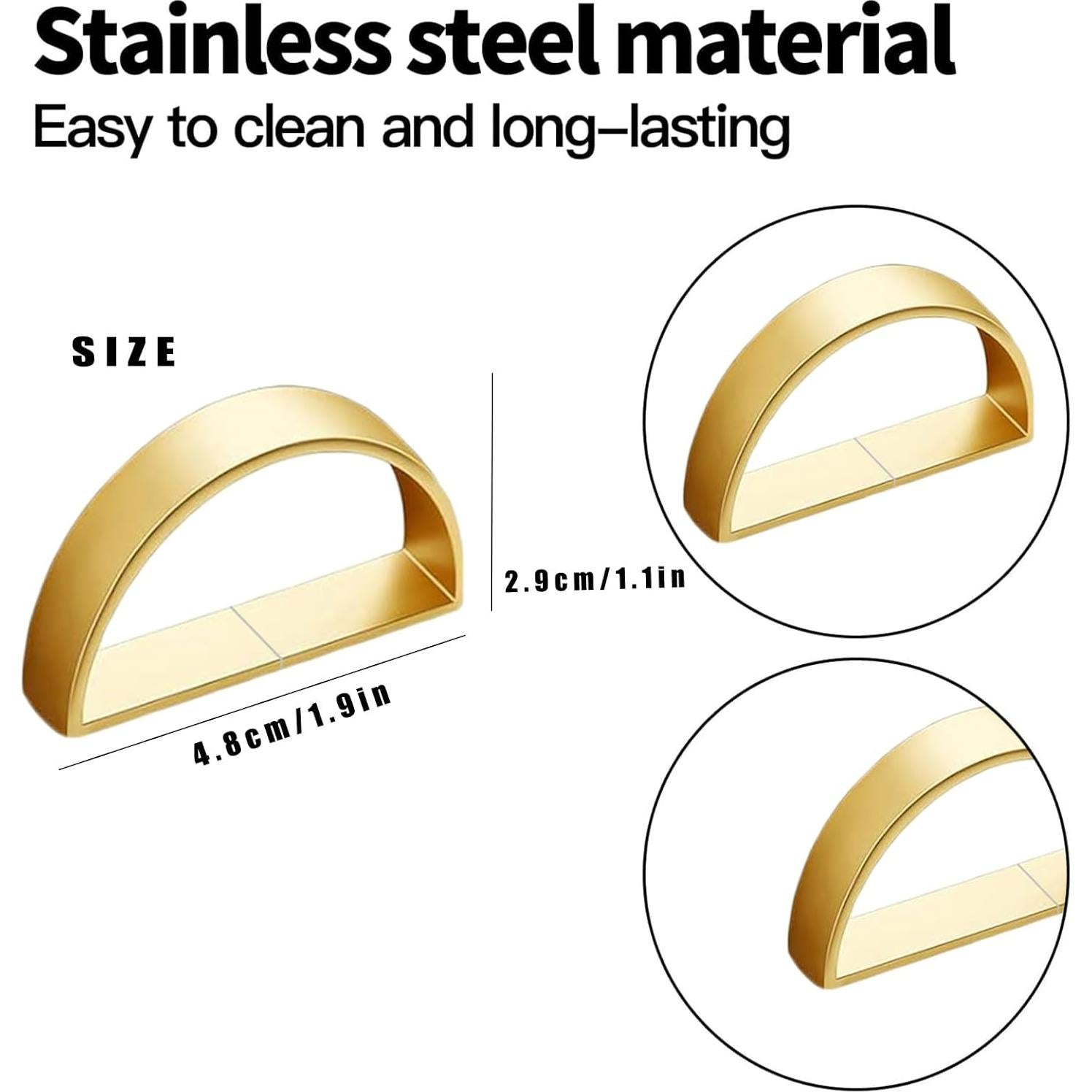 20 Anillos de Servilleta de Metal Oro Mate - CYRYLC