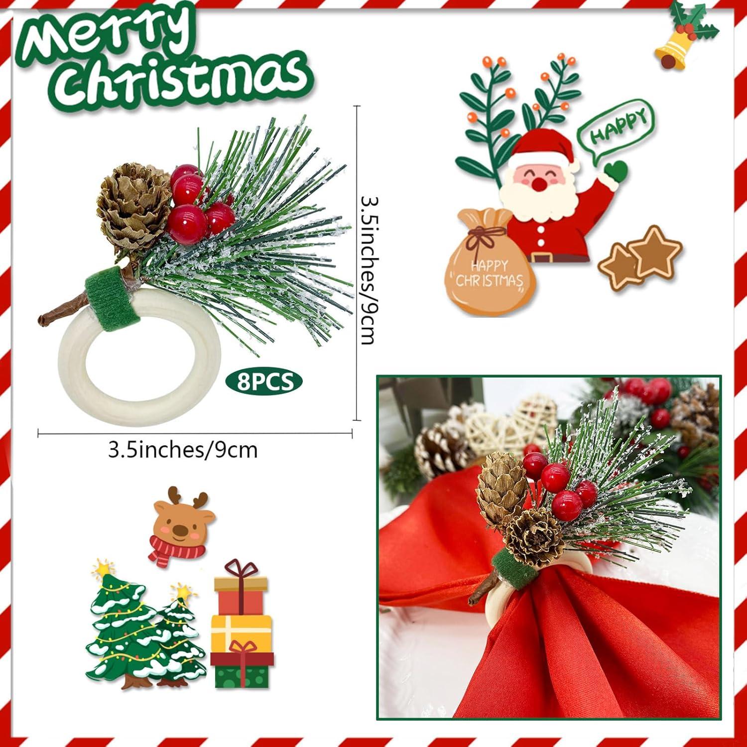 Conjunto de 12 Anillos de Servilleta WINGFISH Navidad 9cm