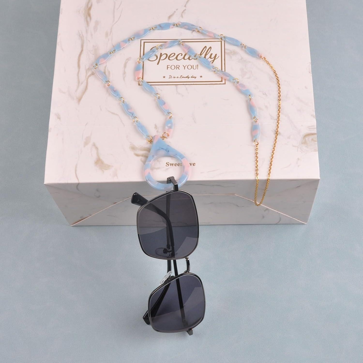 Cadena de Gafas de Sol Acero Inoxidable Dorado 75cm Mujeres