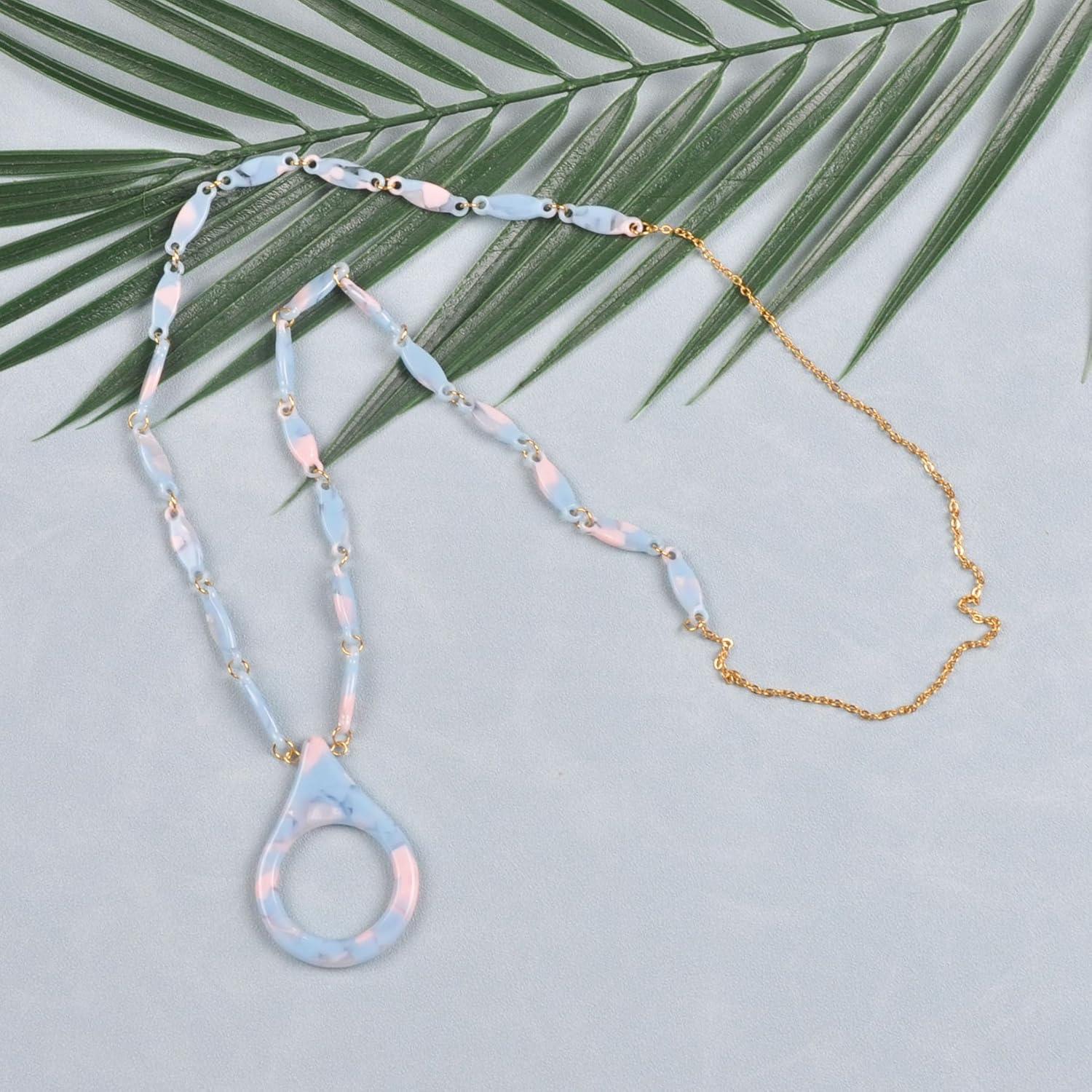 Cadena de Gafas de Sol Acero Inoxidable Dorado 75cm Mujeres