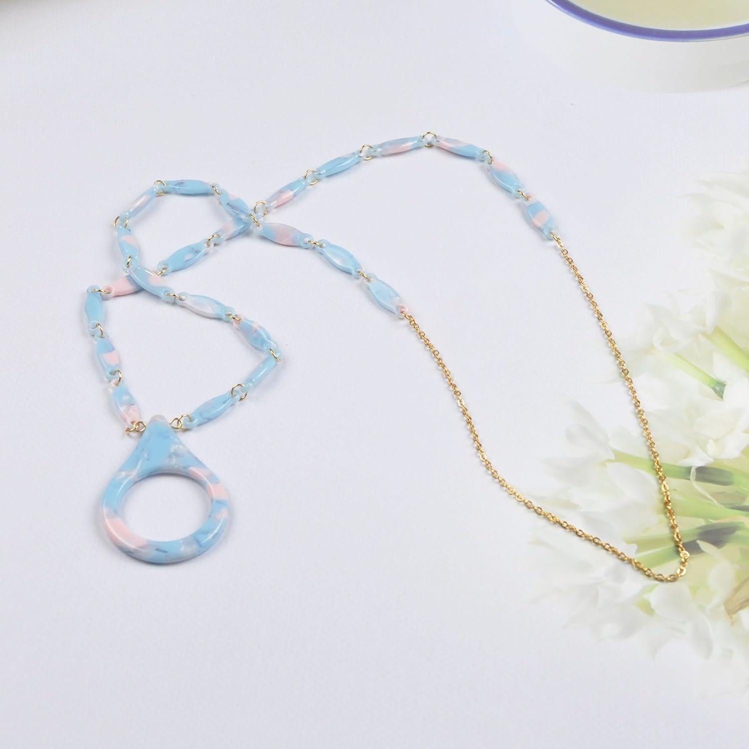 Cadena de Gafas de Sol Acero Inoxidable Dorado 75cm Mujeres