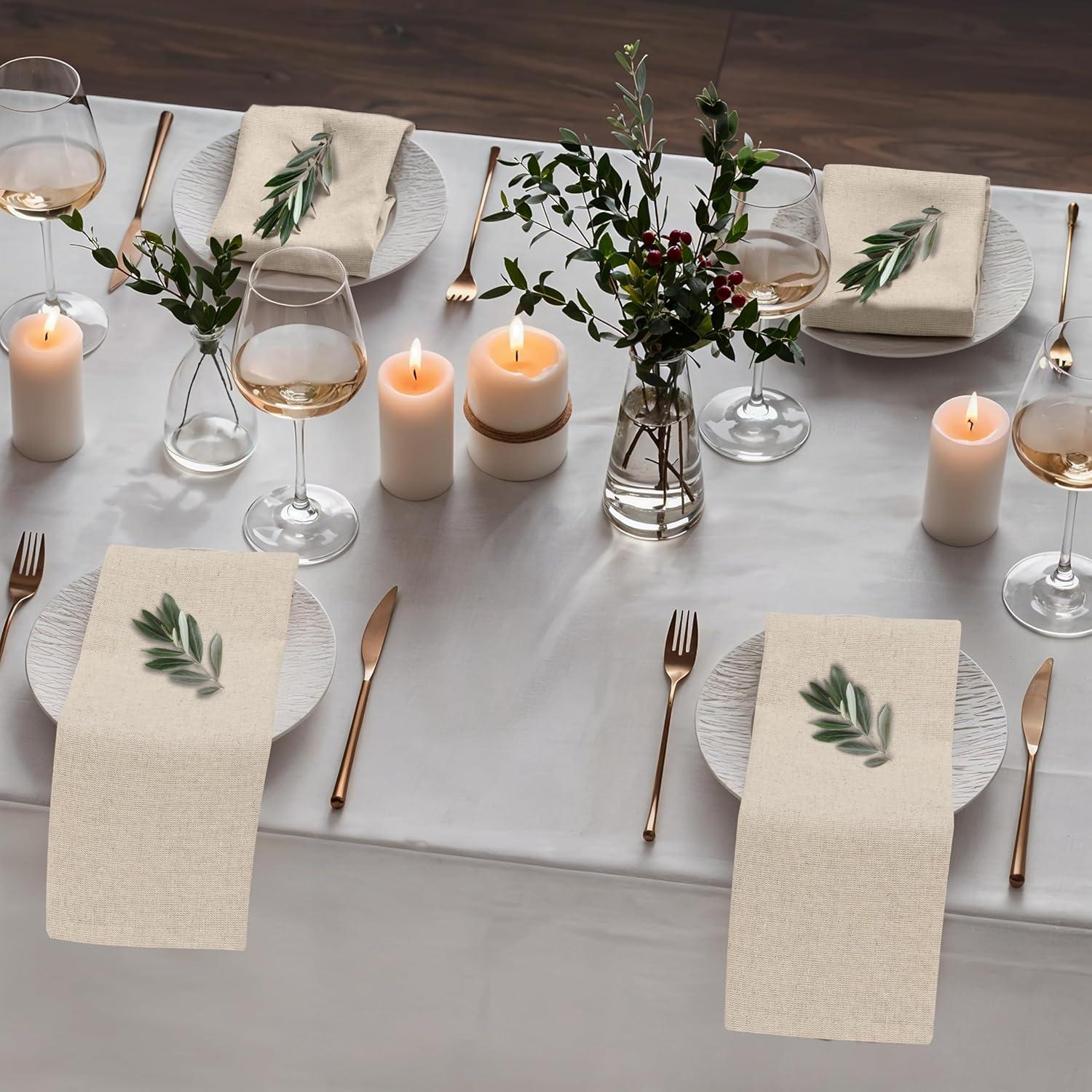 Juego de Servilletas de Lino Ruvanti 6 Pzas 45.72x45.72 cm Natural