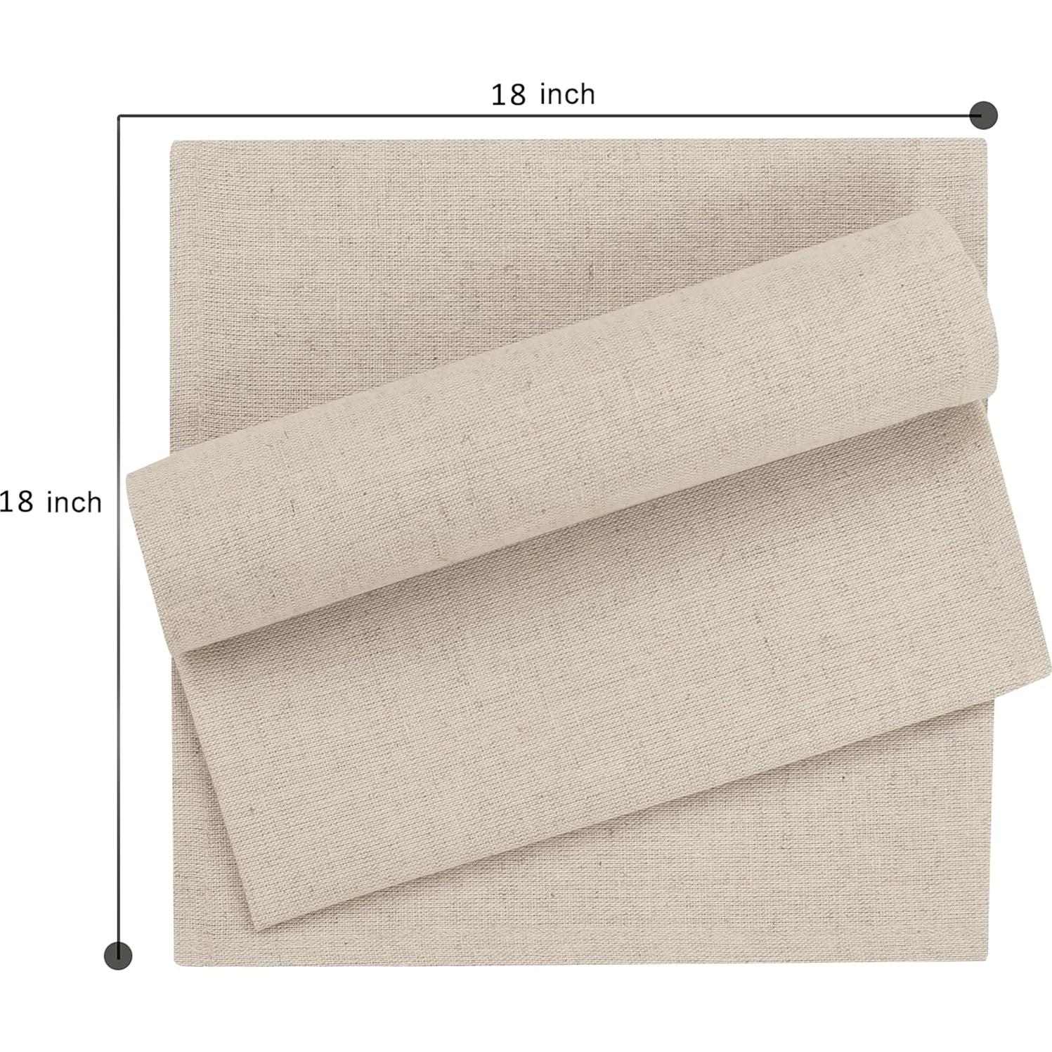 Juego de Servilletas de Lino Ruvanti 6 Pzas 45.72x45.72 cm Natural