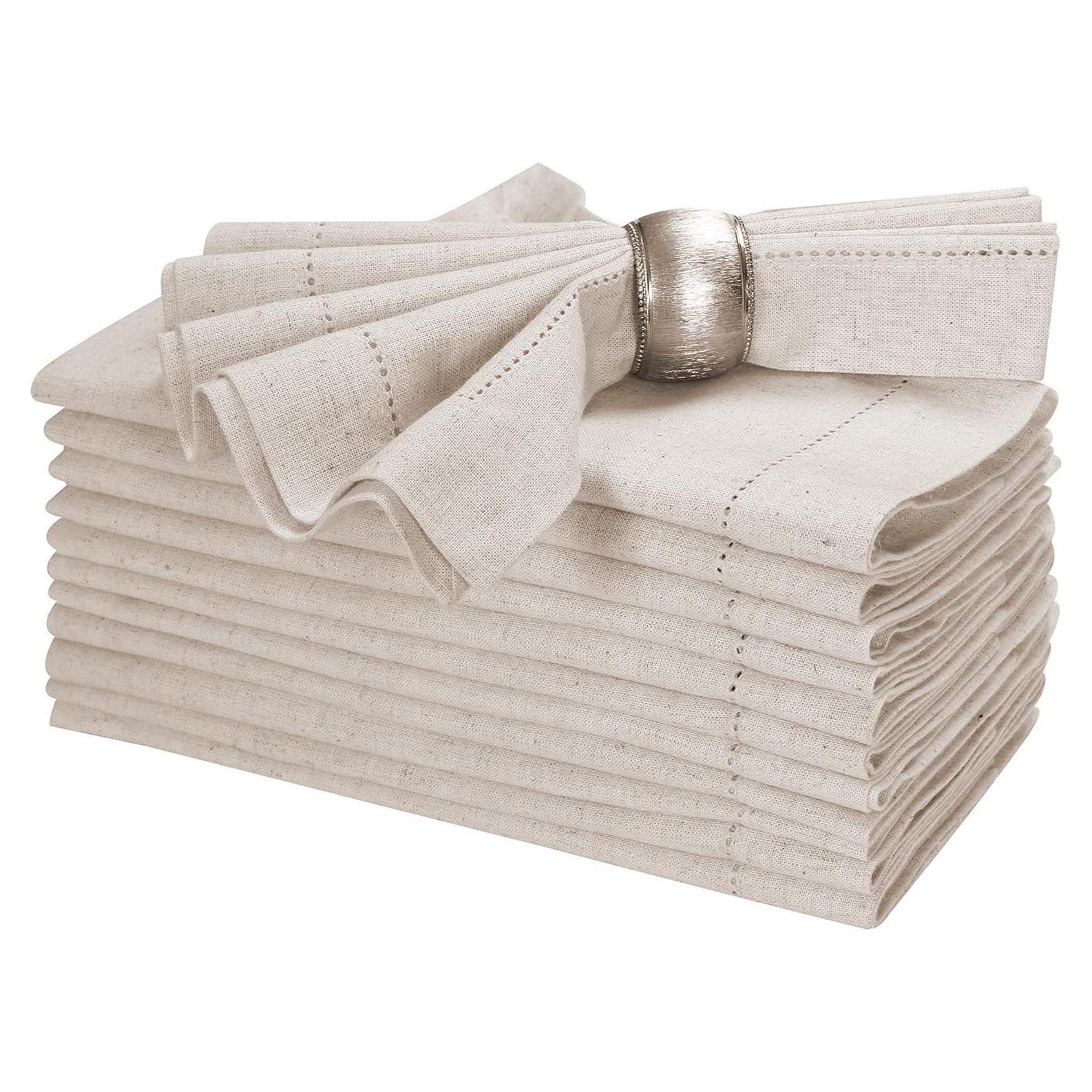 Juego de 12 Servilletas de Tela de Lino Bedding Craft 45.72 cm