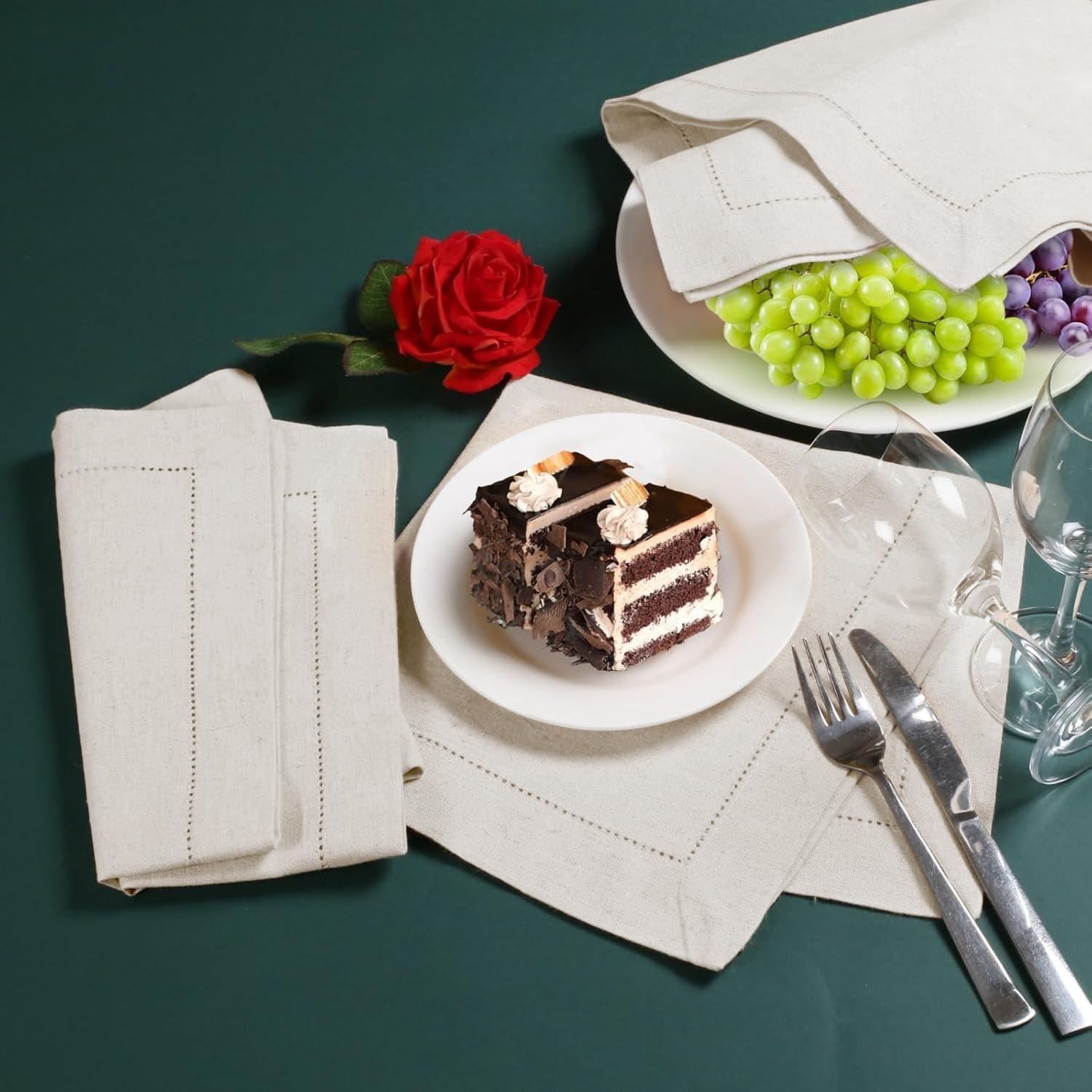 Juego de 12 Servilletas de Tela de Lino Bedding Craft 45.72 cm