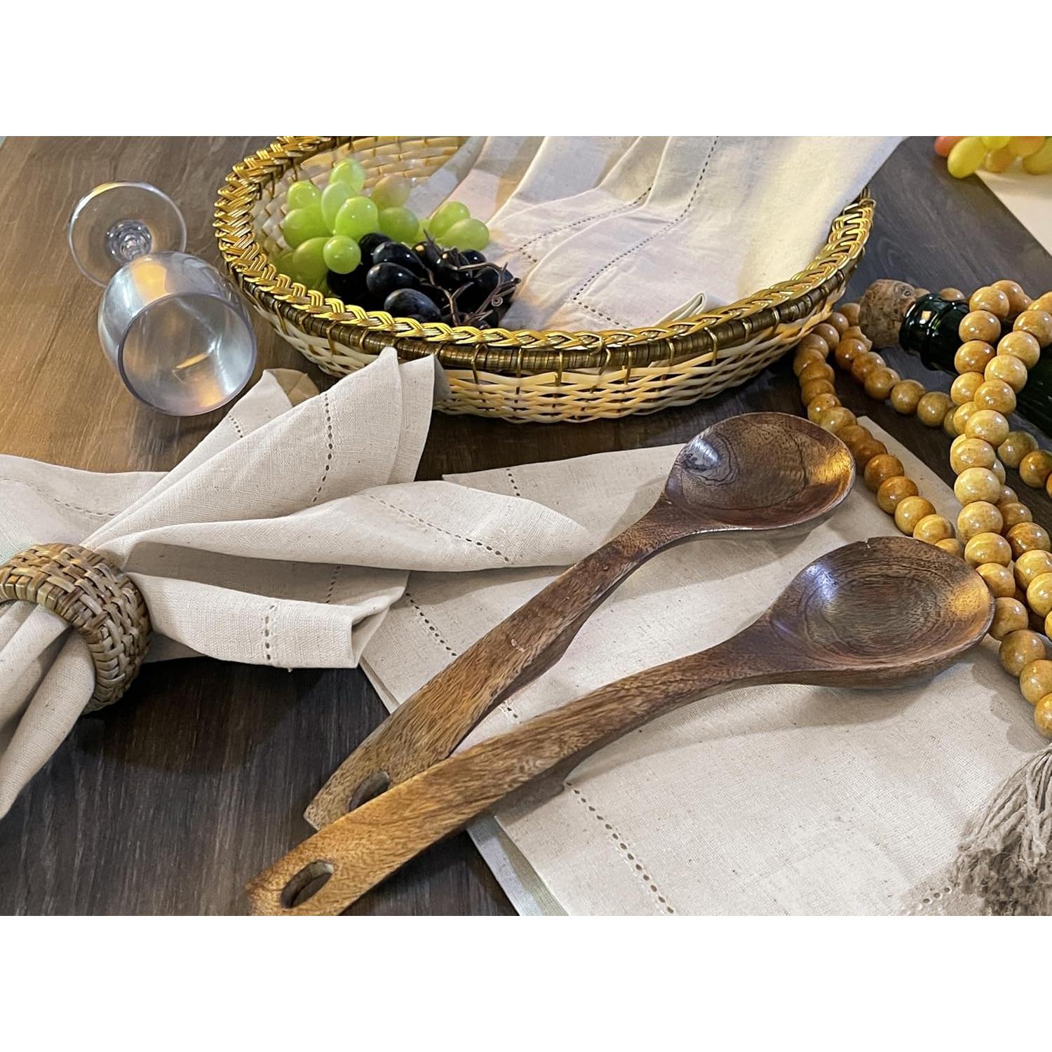 Juego de 12 Servilletas de Tela de Lino Bedding Craft 45.72 cm