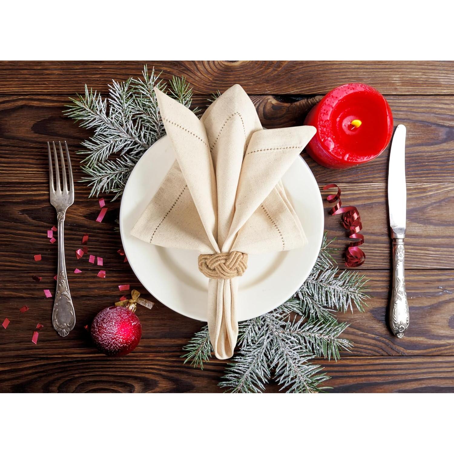 Juego de 12 Servilletas de Lino Light & Pro 45.72x45.72 cm