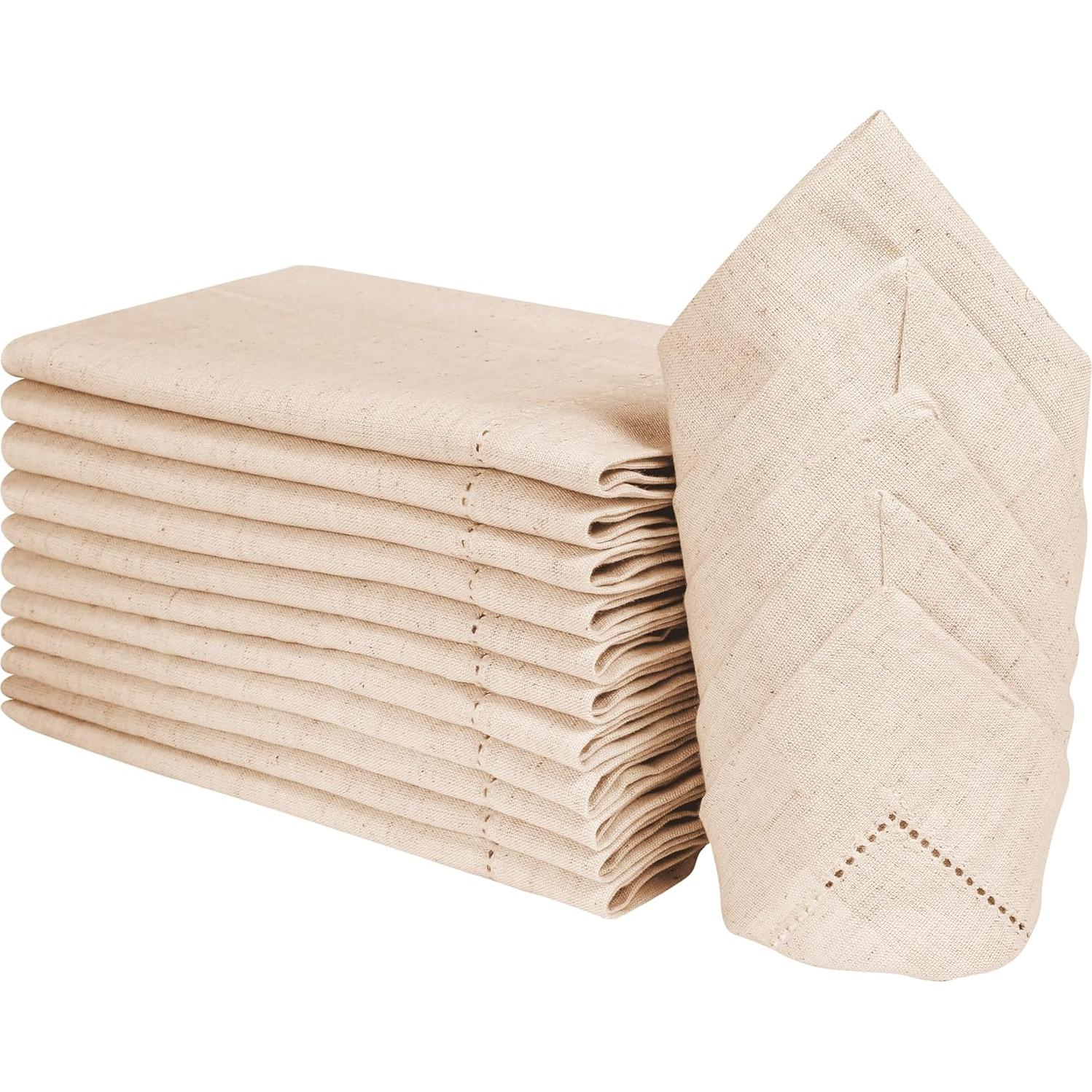 Juego de 12 Servilletas de Lino Light & Pro 45.72x45.72 cm