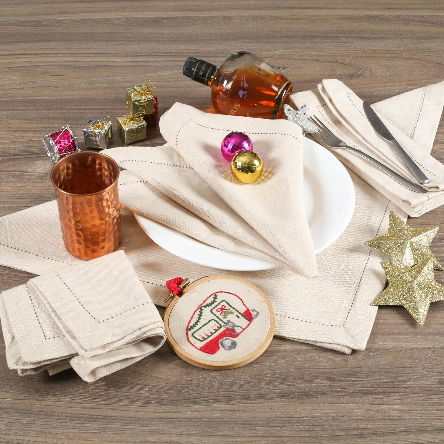 Juego de 12 Servilletas de Lino Light & Pro 45.72x45.72 cm