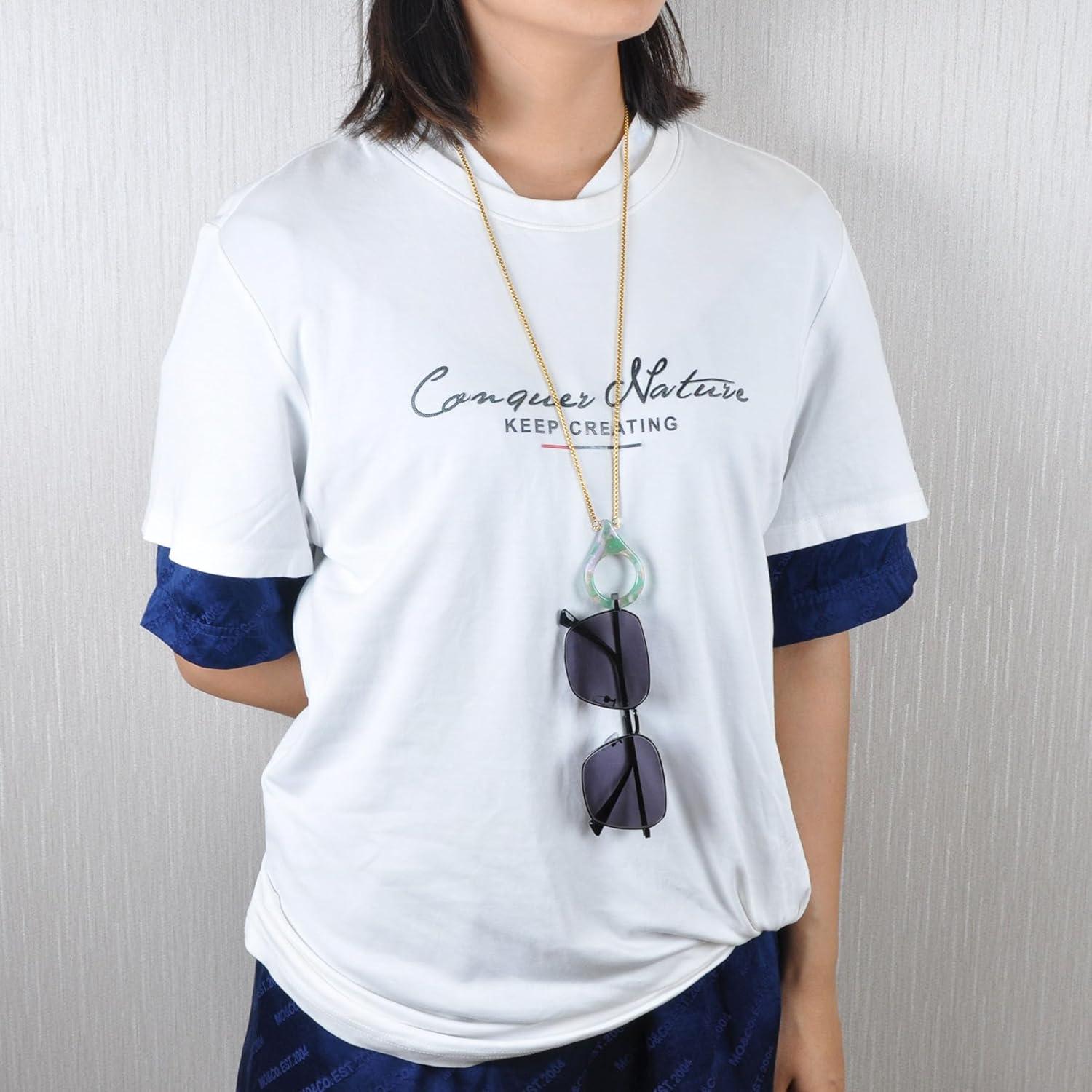 Cadena de gafas para mujeres YJGQ-001 acero inoxidable dorado