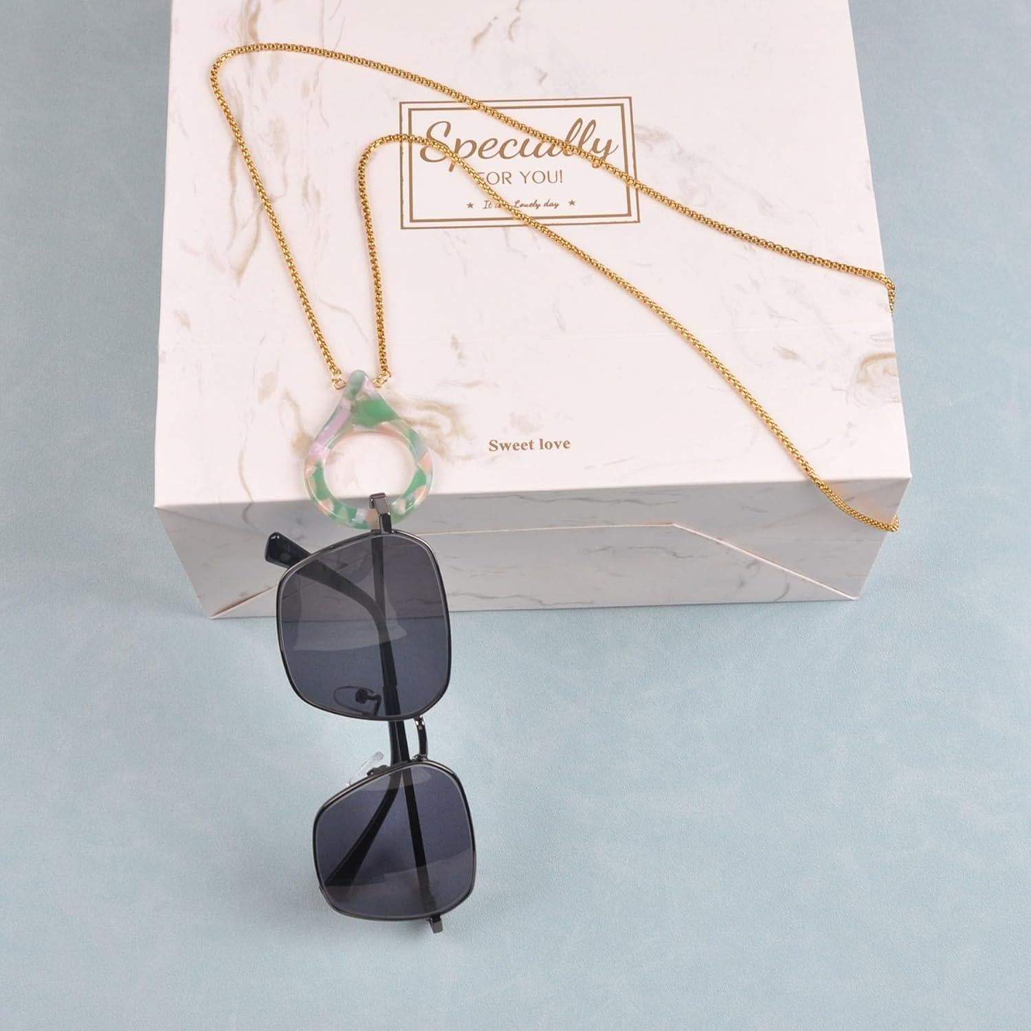 Cadena de gafas para mujeres YJGQ-001 acero inoxidable dorado