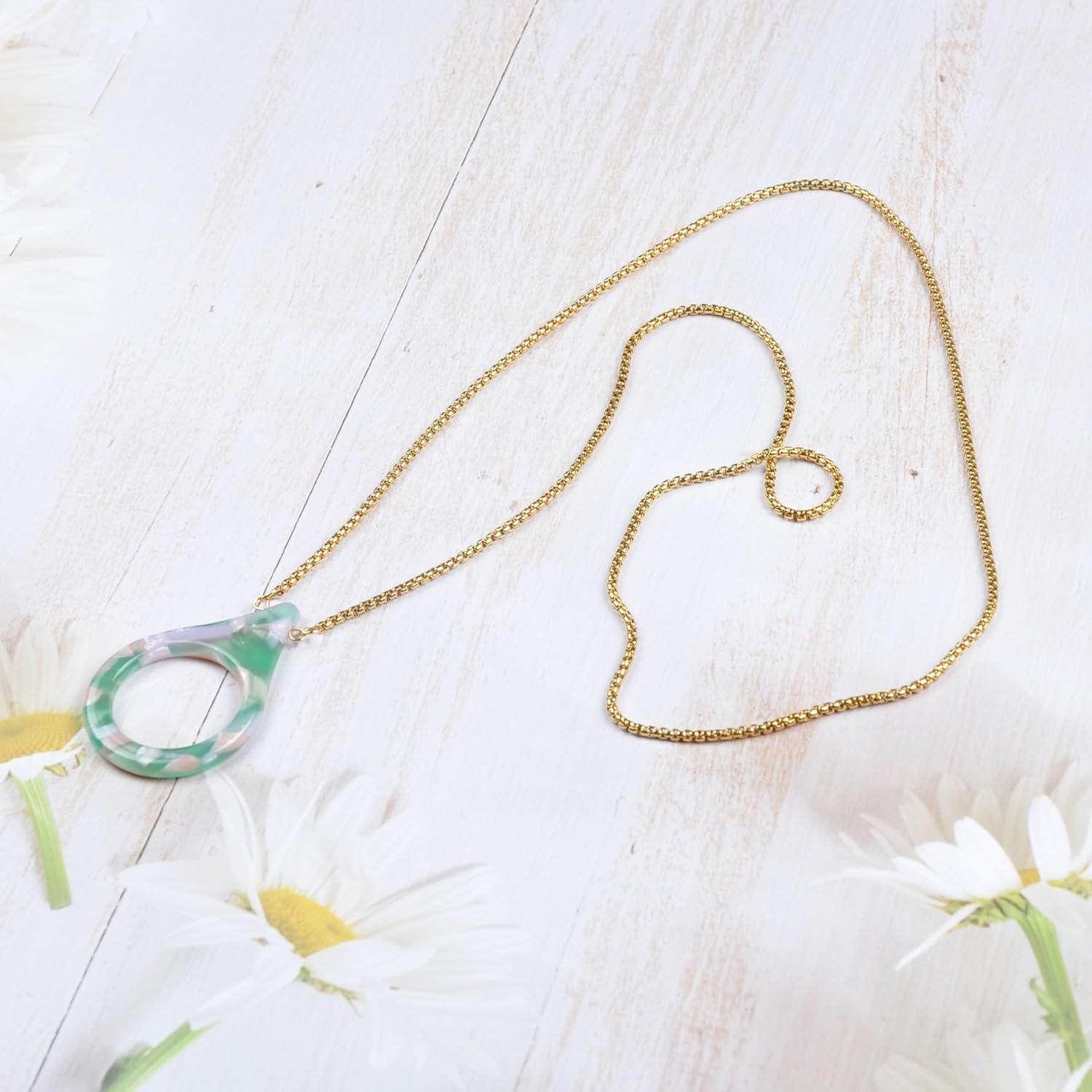 Cadena de gafas para mujeres YJGQ-001 acero inoxidable dorado