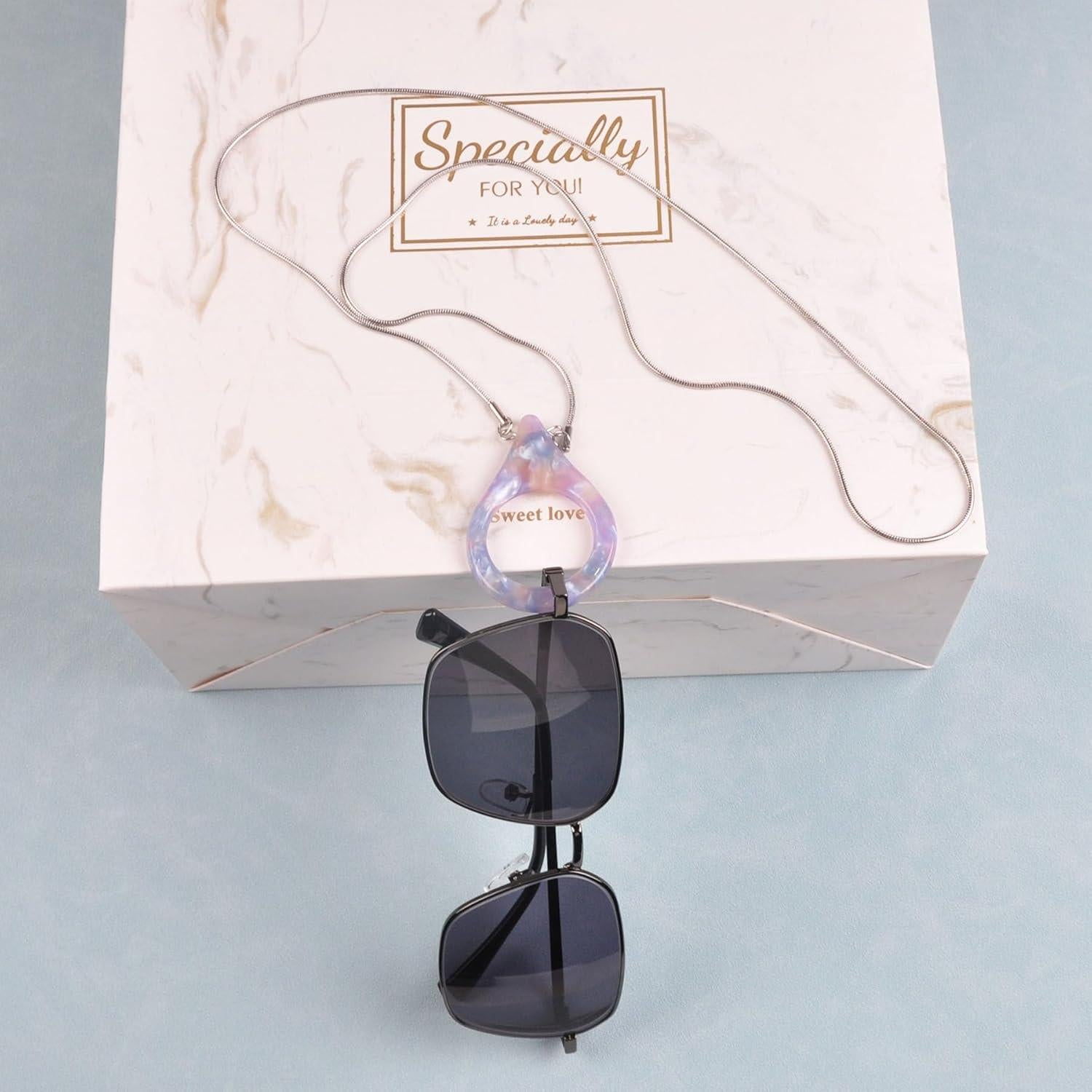 Cadena de Gafas de Sol YJGQ-001 Acero Inoxidable Púrpura