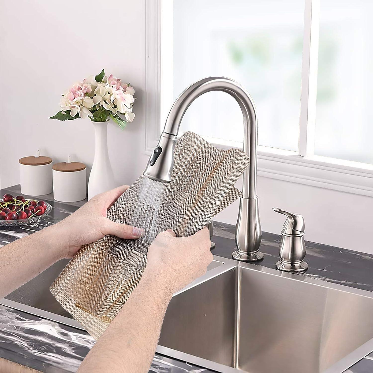 Juego de 6 Manteles Individuales Aofmee Dorado PVC 30x45 cm