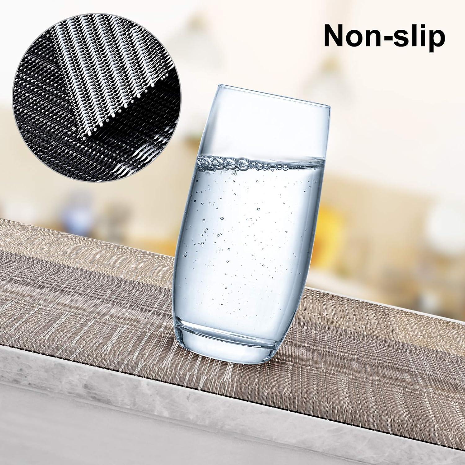 Juego de 6 Manteles Individuales Aofmee Dorado PVC 30x45 cm