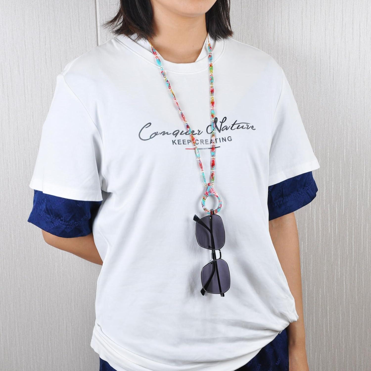 Cadena de Gafas de Sol Acero Inoxidable Dorado 75 cm