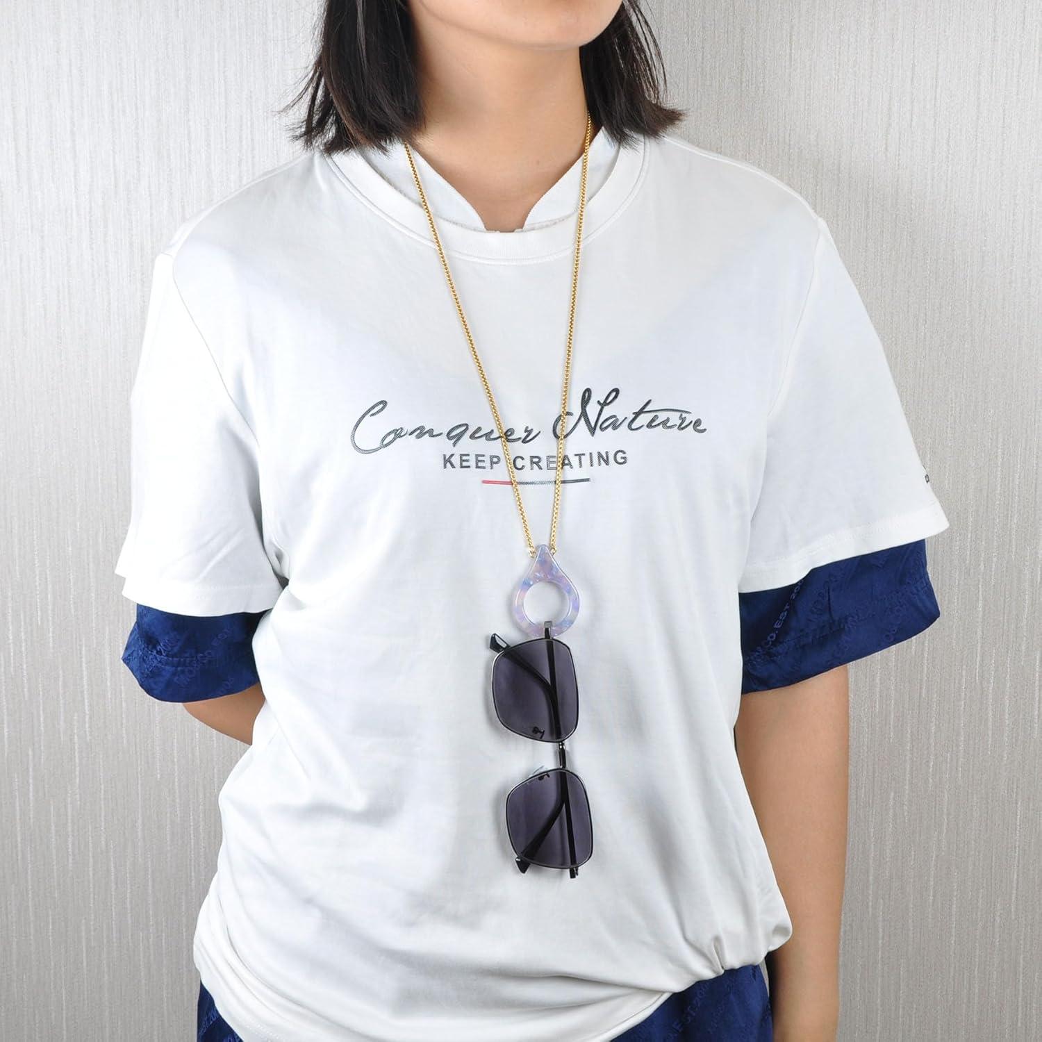 Cadena de gafas para mujeres YJGQ-001 acero inoxidable dorado