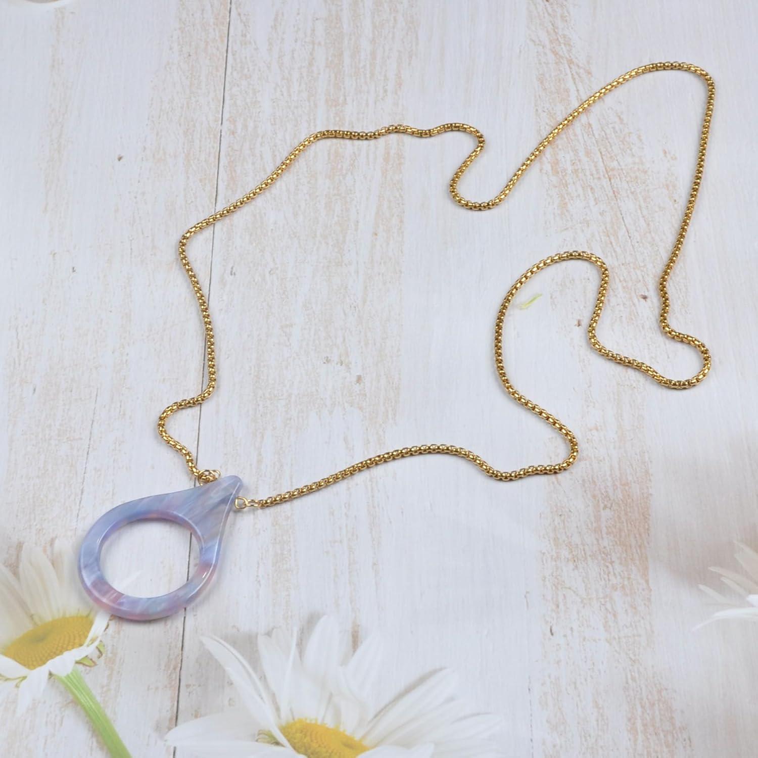 Cadena de gafas para mujeres YJGQ-001 acero inoxidable dorado