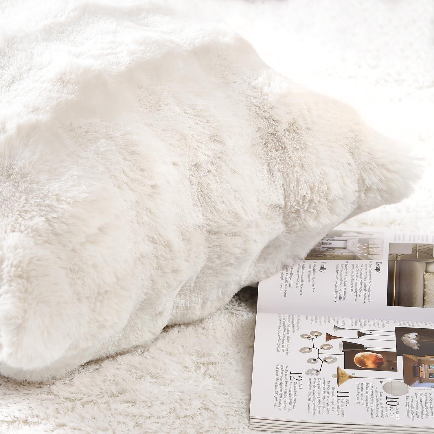 MADIZZ Paquete de 2 Fundas de Almohada de Poliéster 45x45 cm Crema