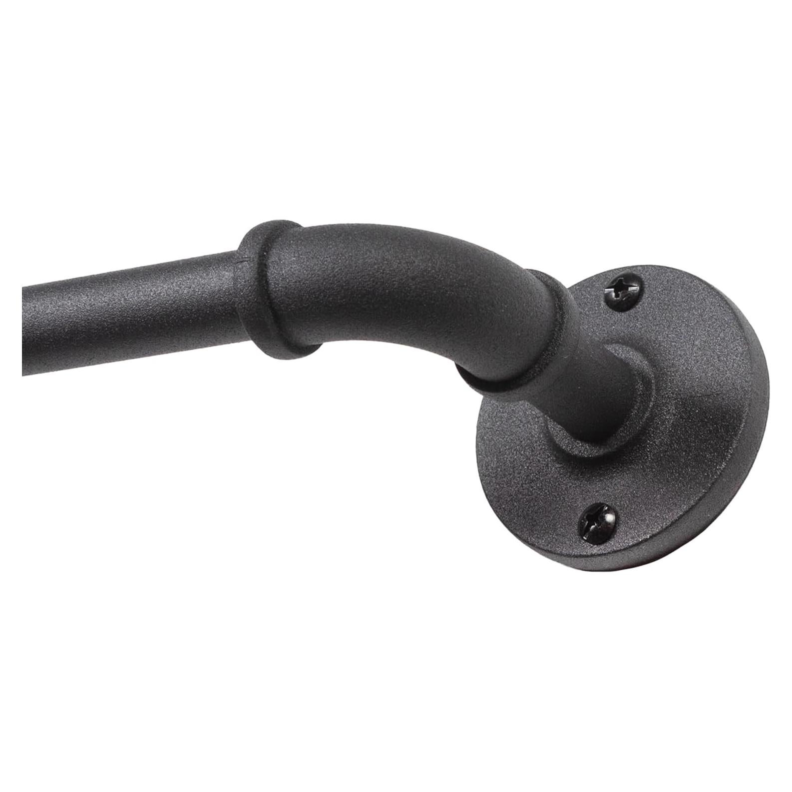 Barra de Cortina Kenney Adler Negra Ajustable 71-122 cm