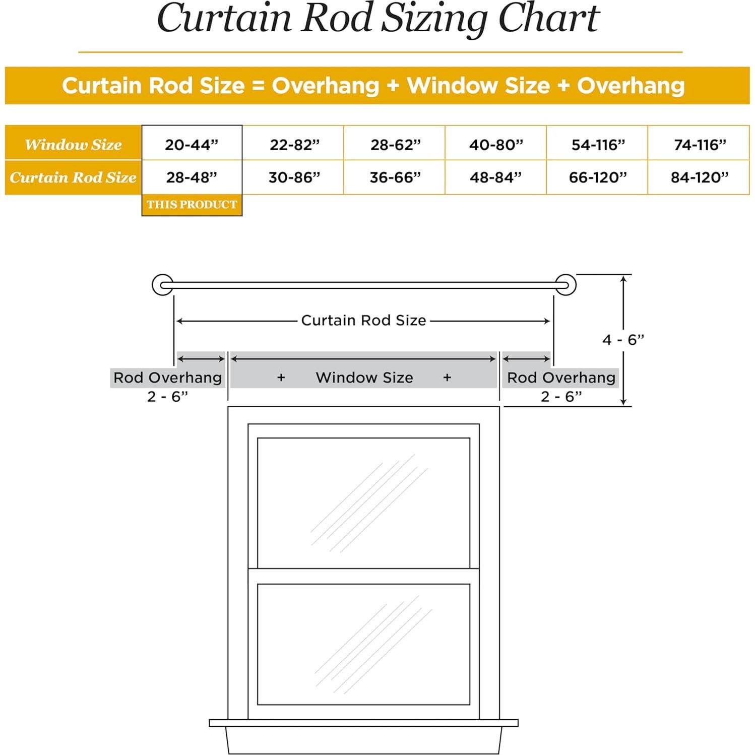 Barra de Cortina Kenney Adler Negra Ajustable 71-122 cm