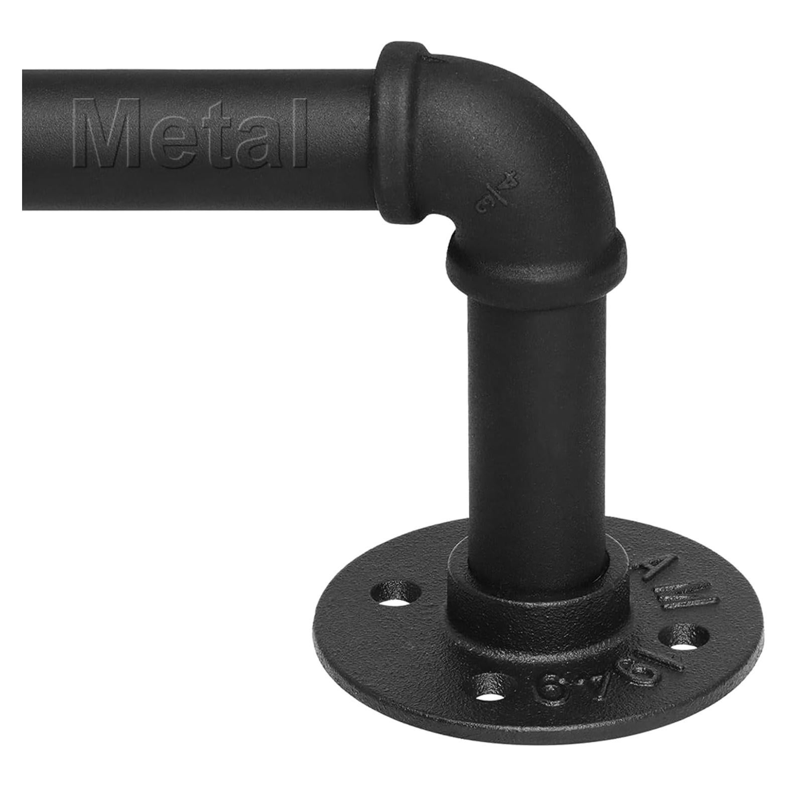 Varilla de Cortina Refrze Negra Industrial Ajustable 48-84"