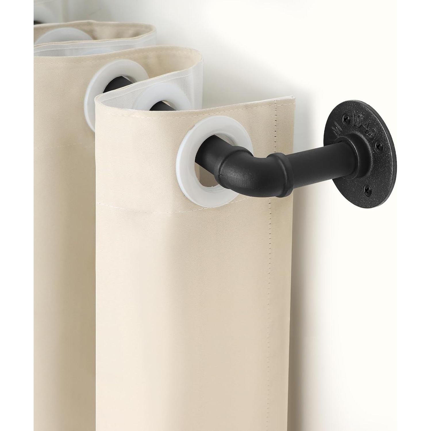 Varilla de Cortina Refrze Negra Industrial Ajustable 48-84"