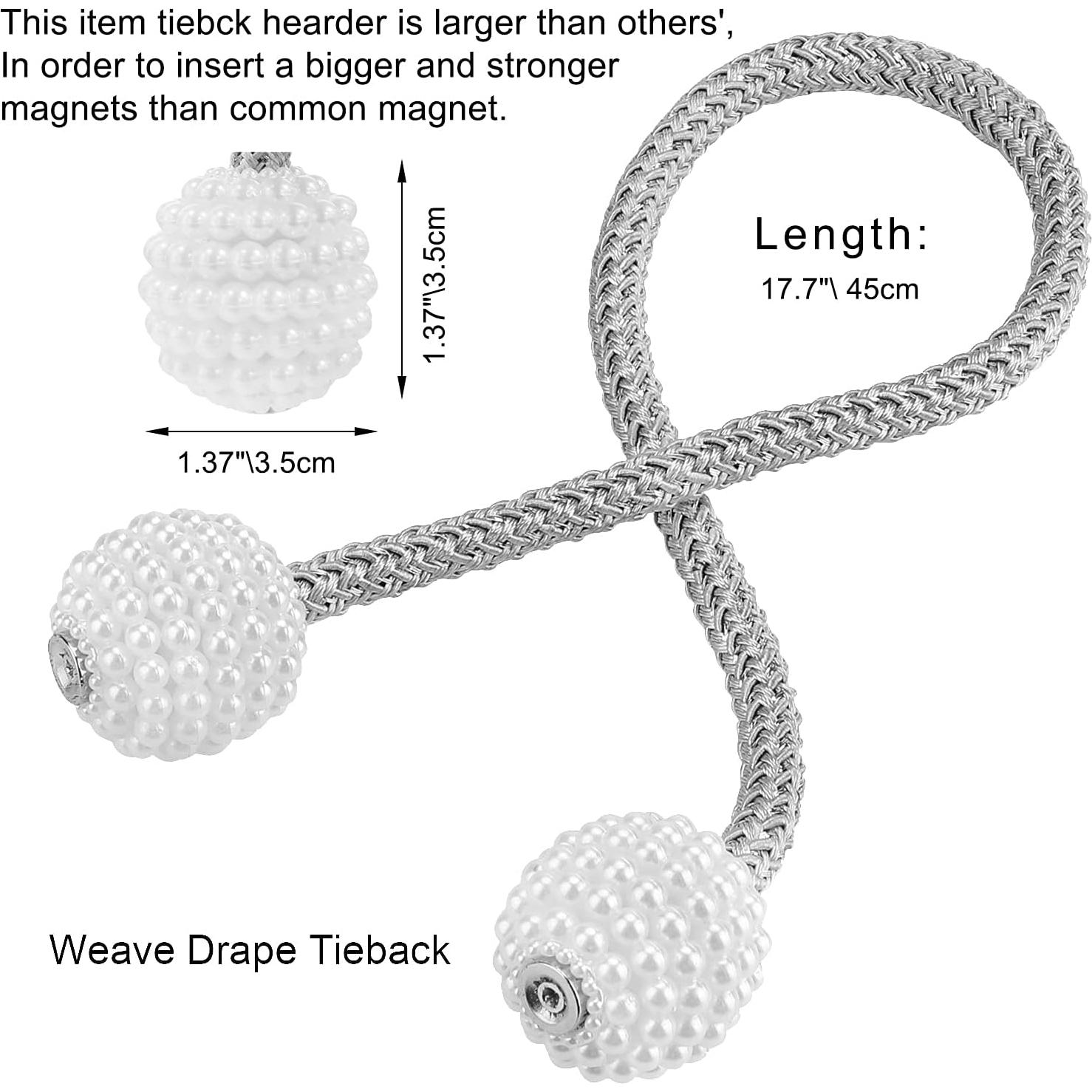 Sujetadores Magnéticos para Cortinas Pinowu 2 Piezas Gris