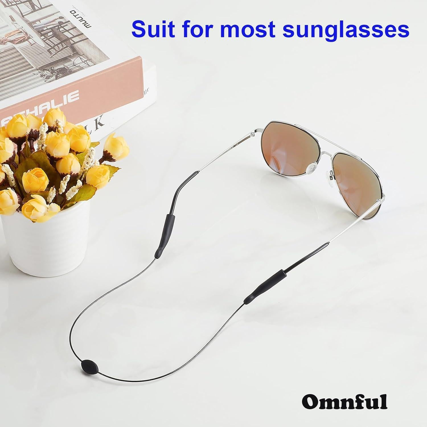 Correa para Gafas Omnful 3pcs Negro 40,64 cm Duradera