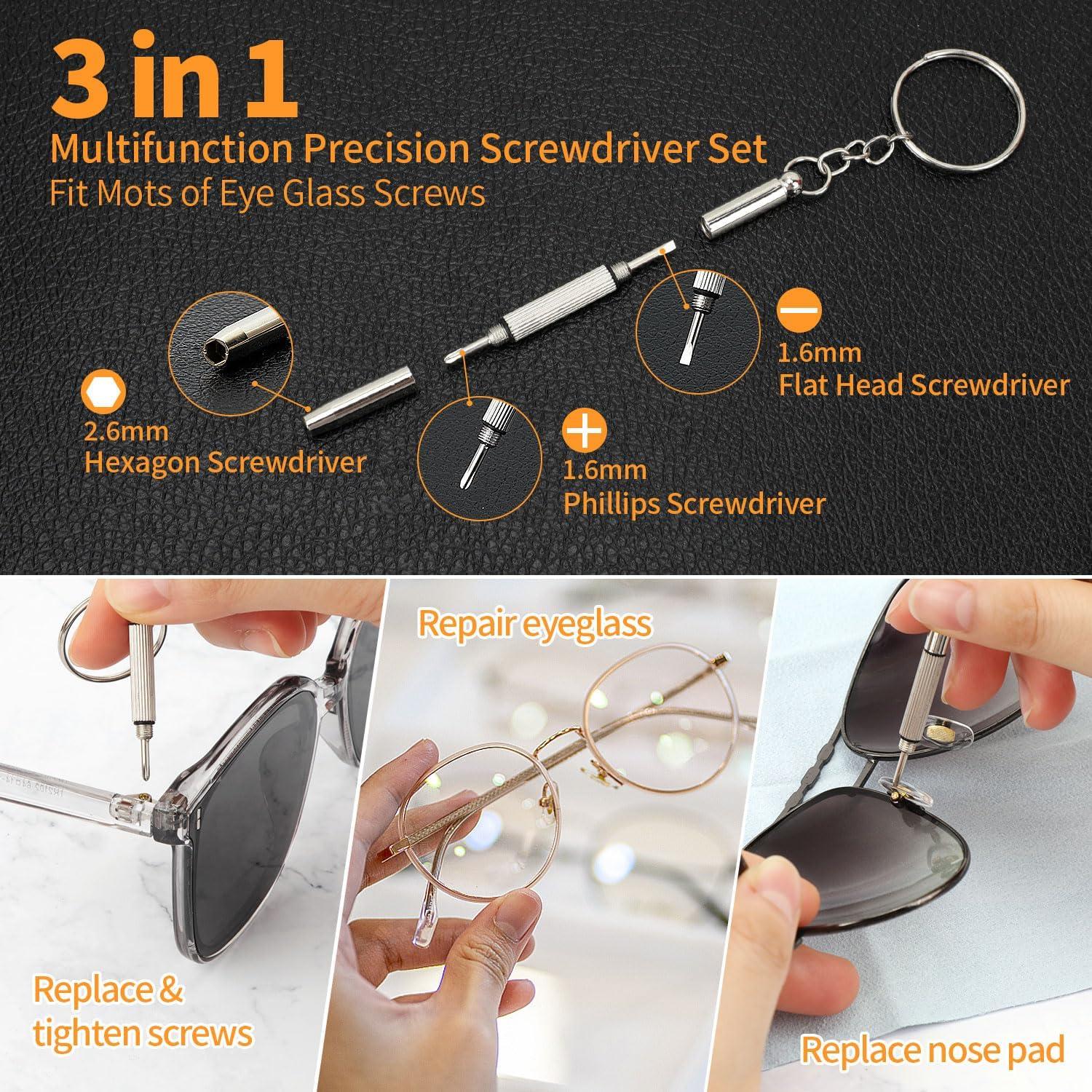 Kit de Reparación de Gafas Ofone con Tornillos Dorados