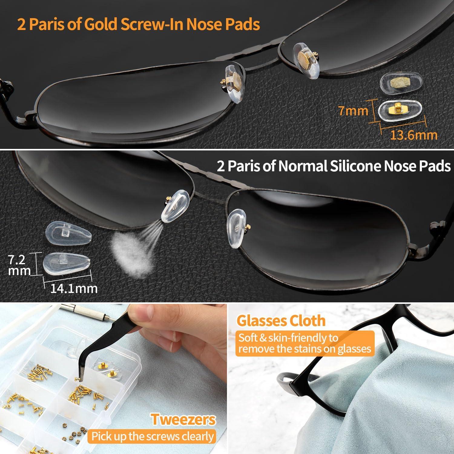 Kit de Reparación de Gafas Ofone con Tornillos Dorados