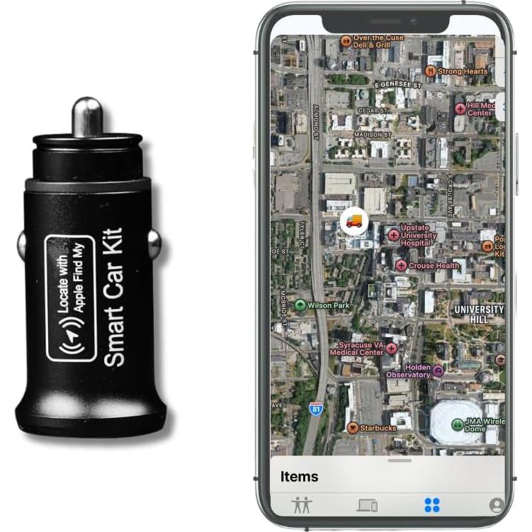 Cargador de coche dual AP200 con GPS y carga rápida