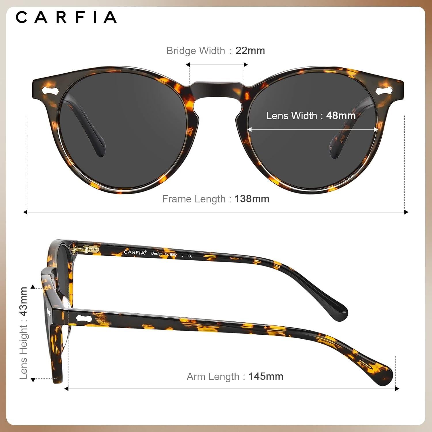 Gafas de sol polarizadas CARFIA CA5288 para mujeres UV400