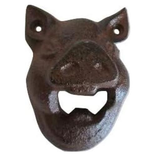 Abrebotellas de Cerdo de Hierro Fundido UD - Acabado Rústico