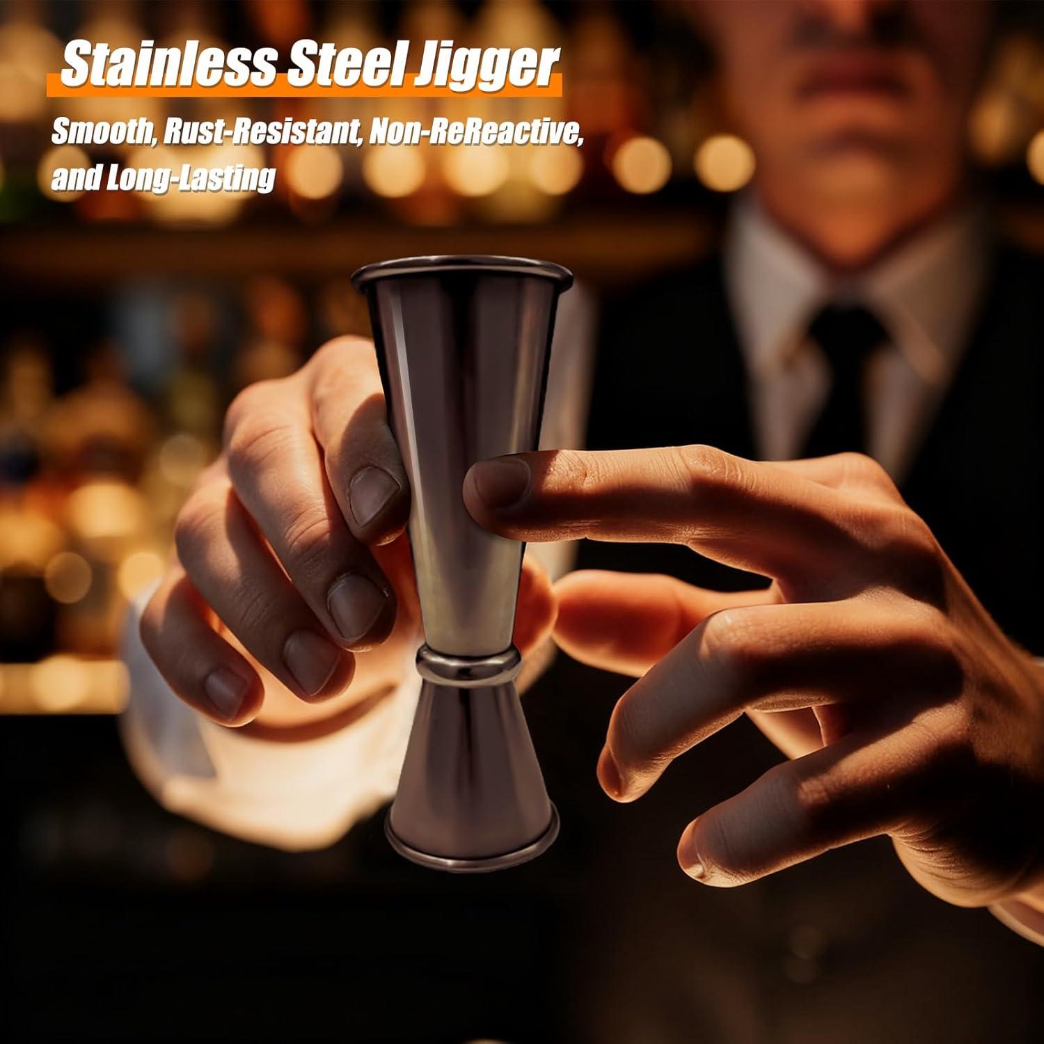 Jigger Doble 2oz/1oz Oxiraqan - Acero Inoxidable para Coctelería