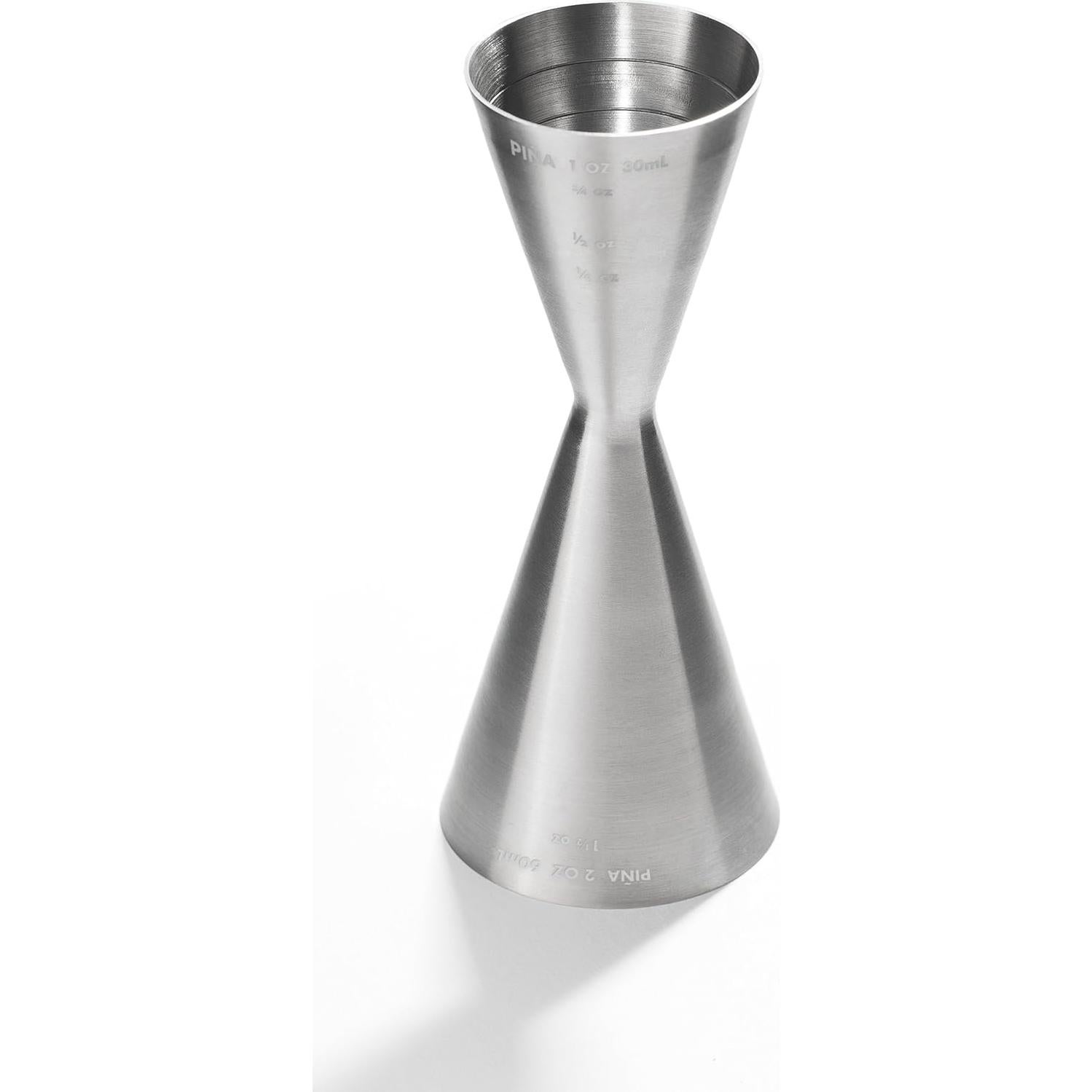 Jigger Acero Inoxidable Piña Barware 30ml Acabado Cepillado