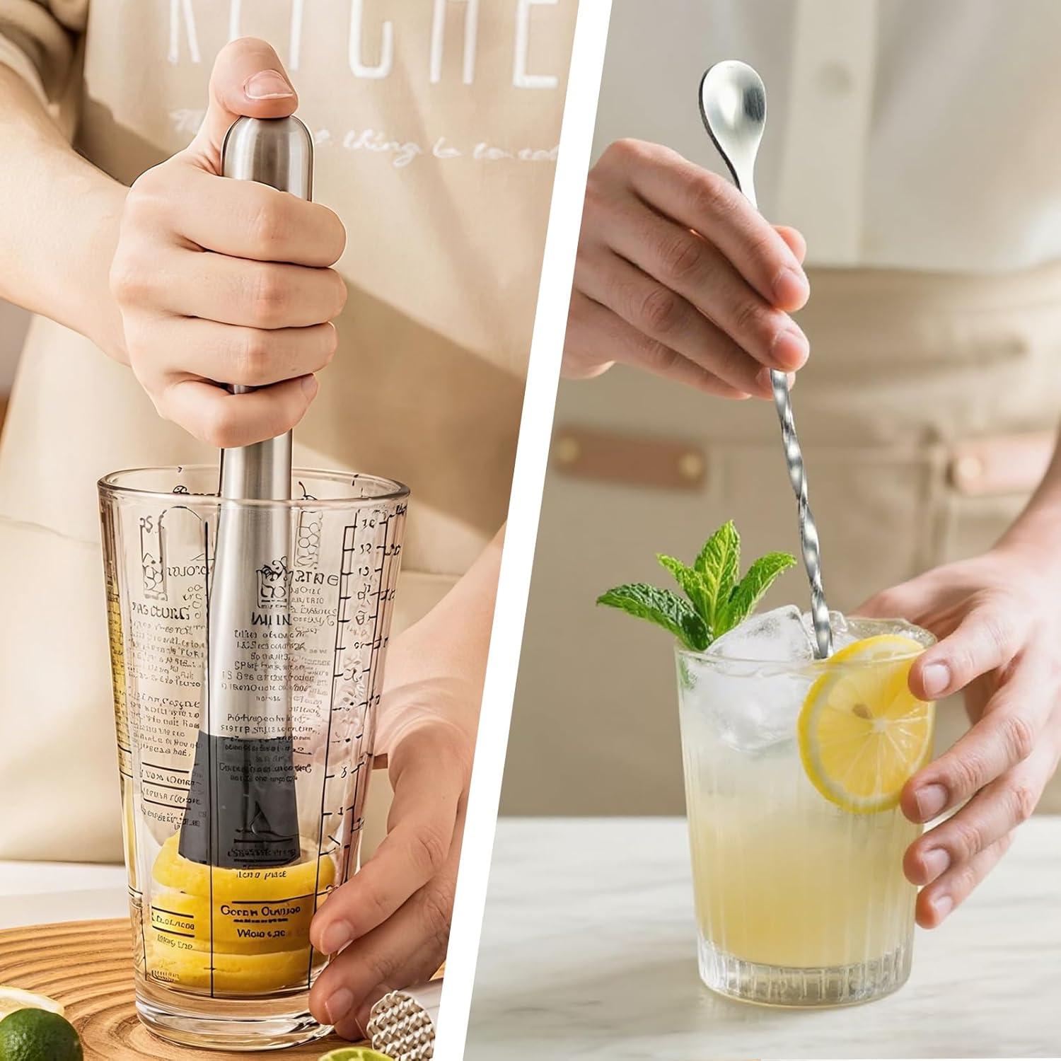 Juego de 2 Piezas Muddler y Cuchara Acero Inoxidable SZDGGZ