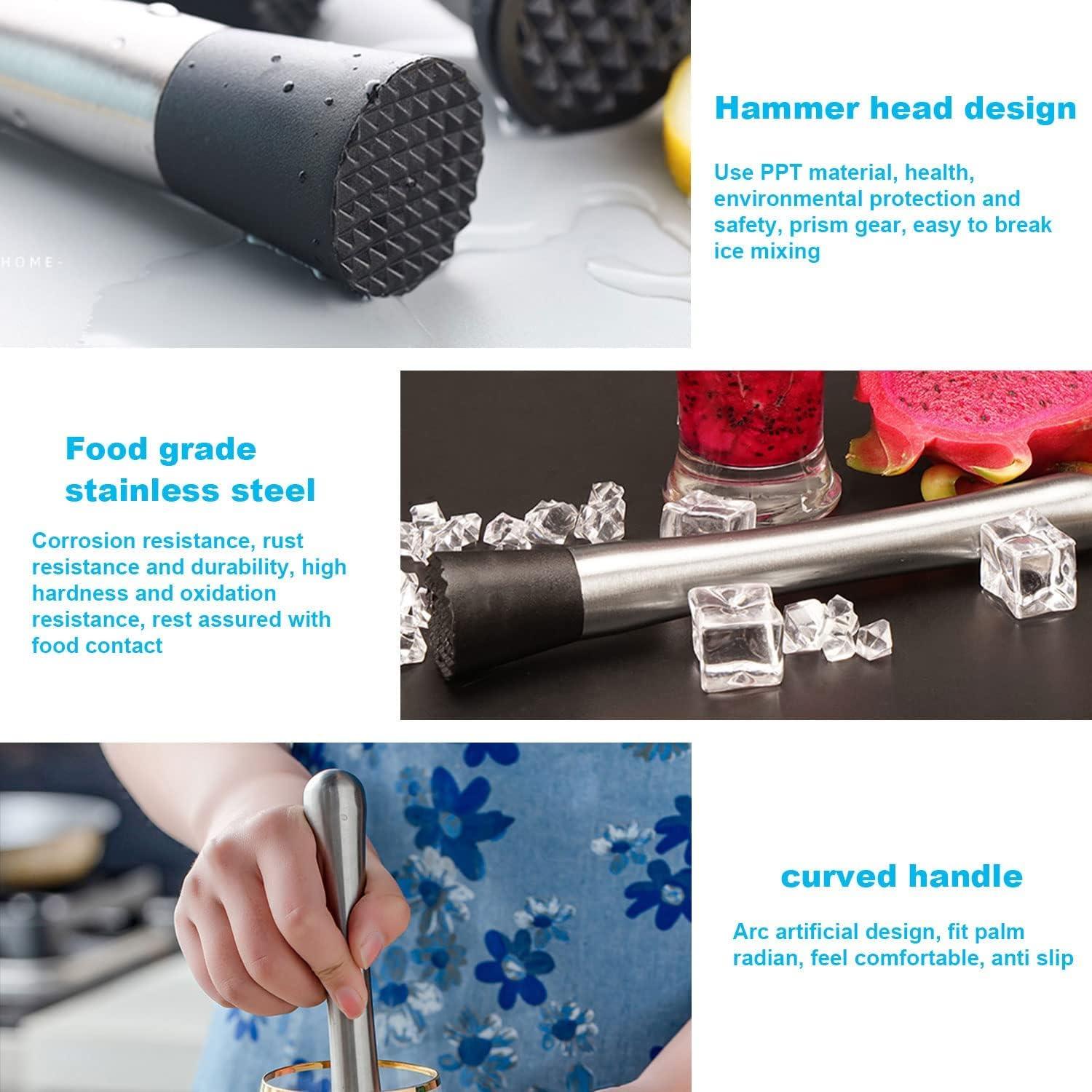 Macerador y cuchara de mezcla acero inoxidable 25.4 cm