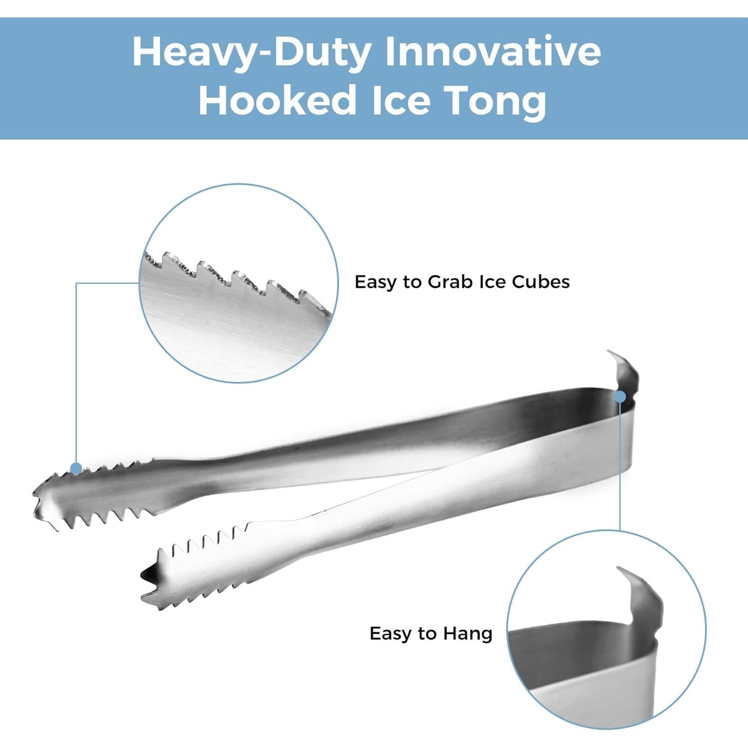 Cubo de Hielo Aislado Tiken 3L Acero Inoxidable con Tapa y Pinzas