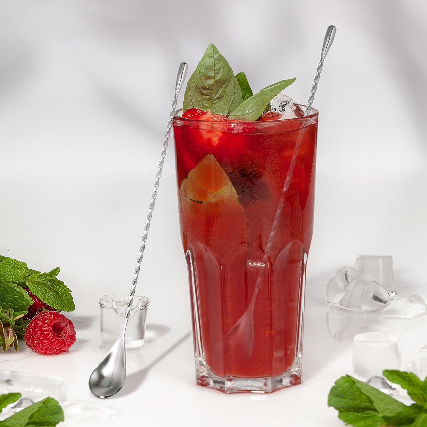 Cuchara de Mezcla Larga Acero Inoxidable 30.48 cm 2 Pcs