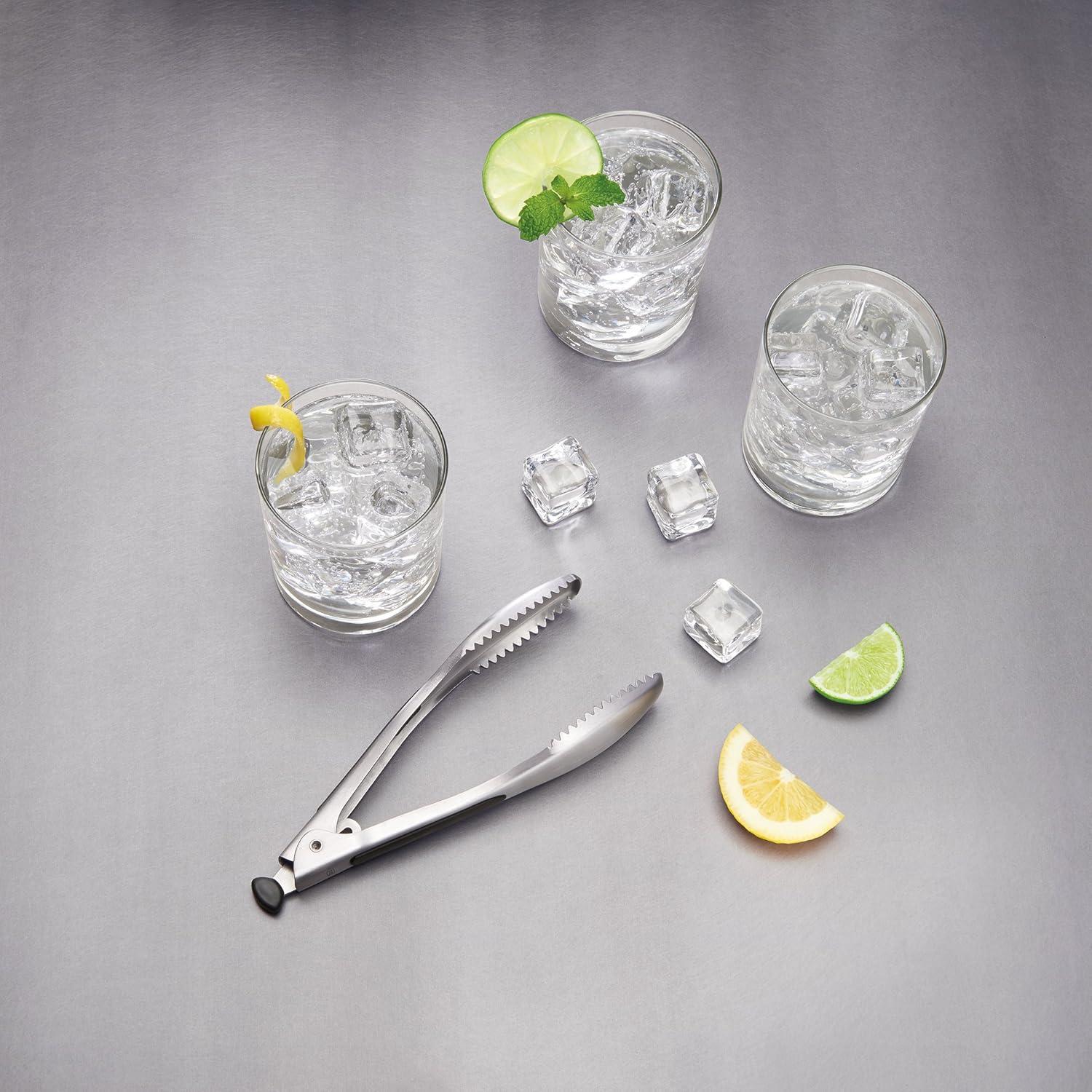 Cubo de Hielo OXO SteeL 3.79L con Pinzas de Acero Inoxidable