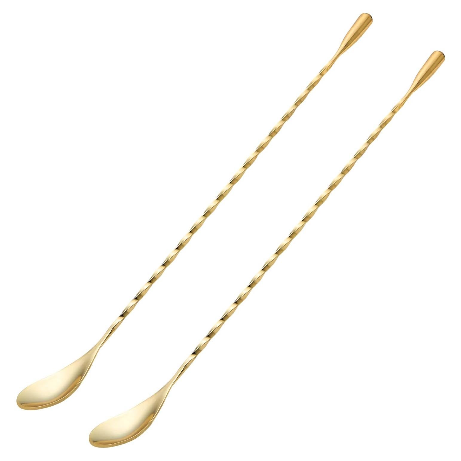 Cucharón de Bar Briout 30.48 cm Acero Inoxidable Dorado 2 Pcs