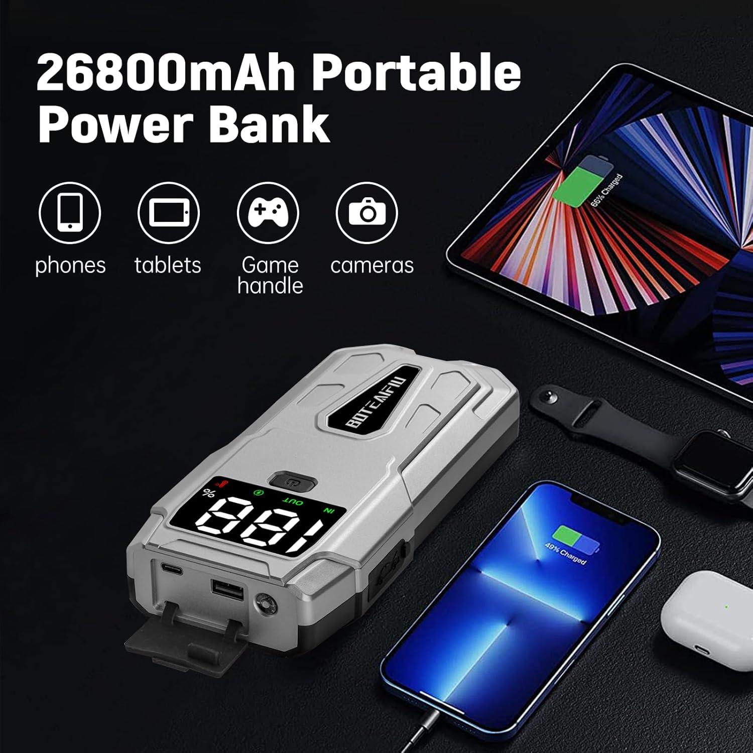 Booster de Batería 5000A BOTEAIFIU BU02 con Pantalla LCD