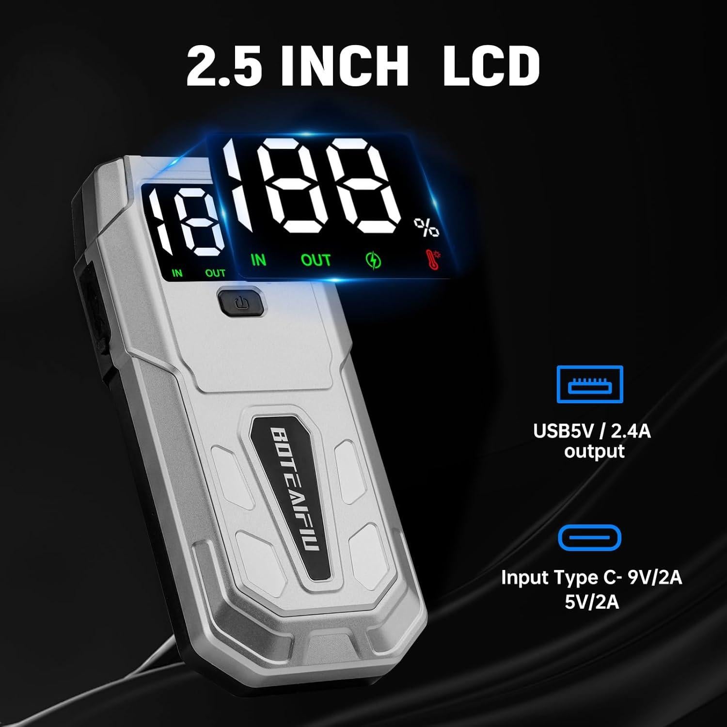 Booster de Batería 5000A BOTEAIFIU BU02 con Pantalla LCD