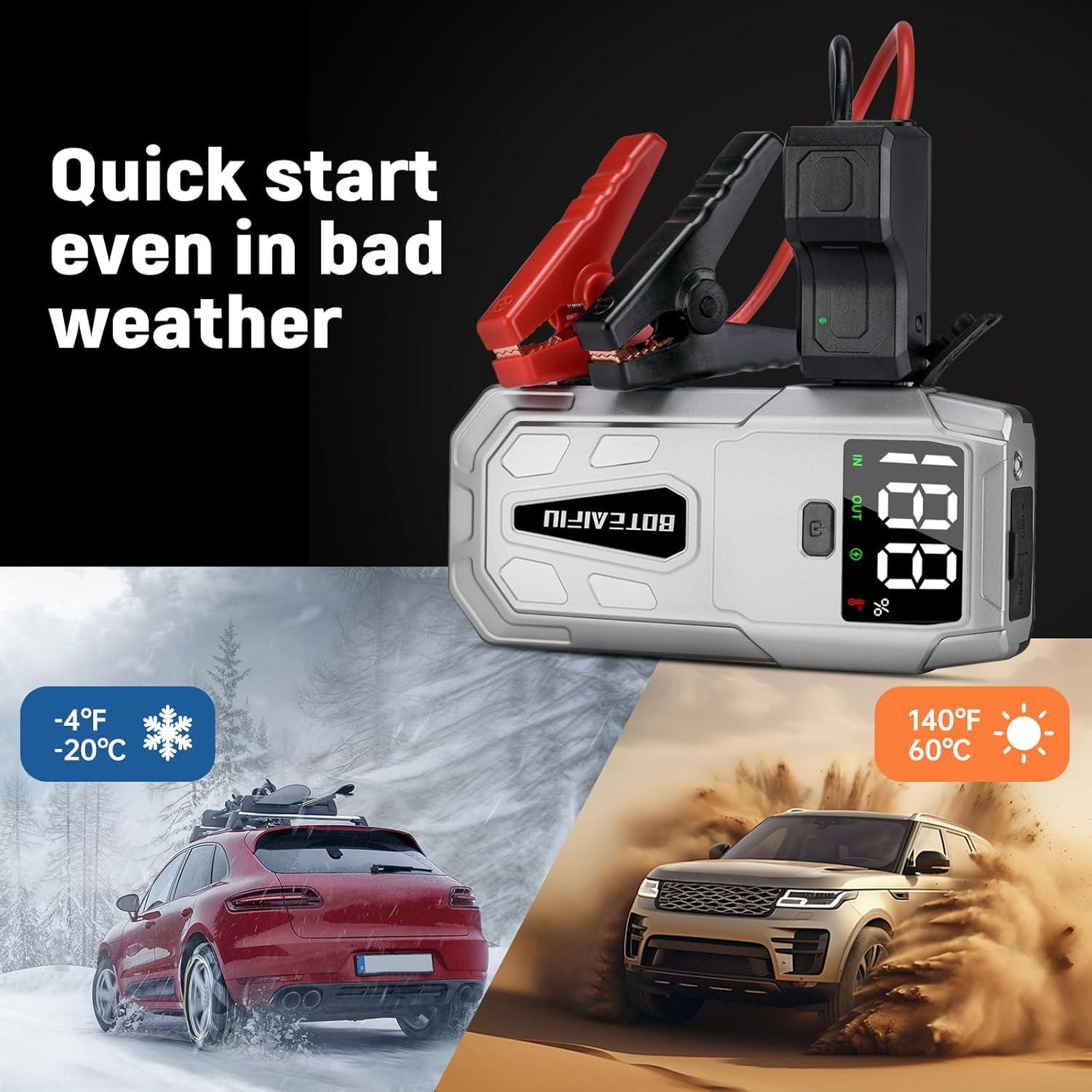 Booster de Batería 5000A BOTEAIFIU BU02 con Pantalla LCD