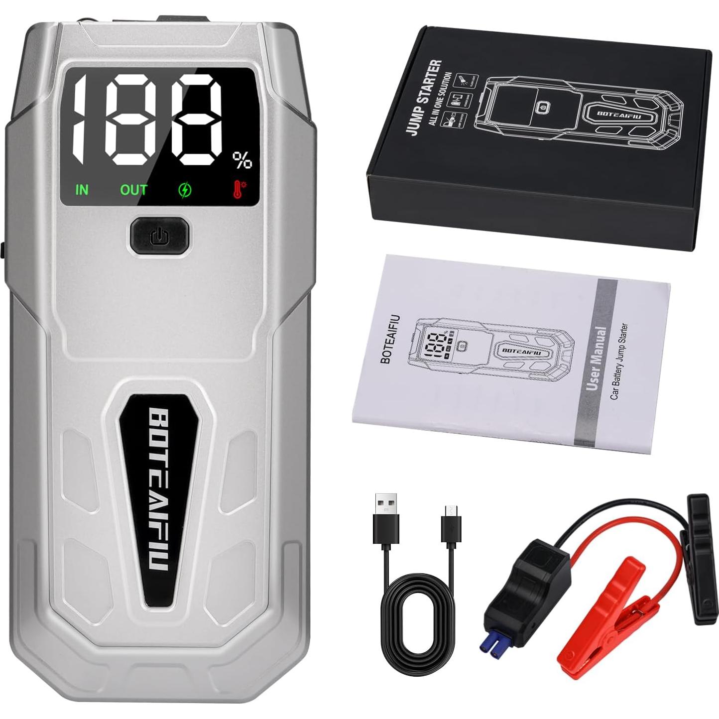 Booster de Batería 5000A BOTEAIFIU BU02 con Pantalla LCD