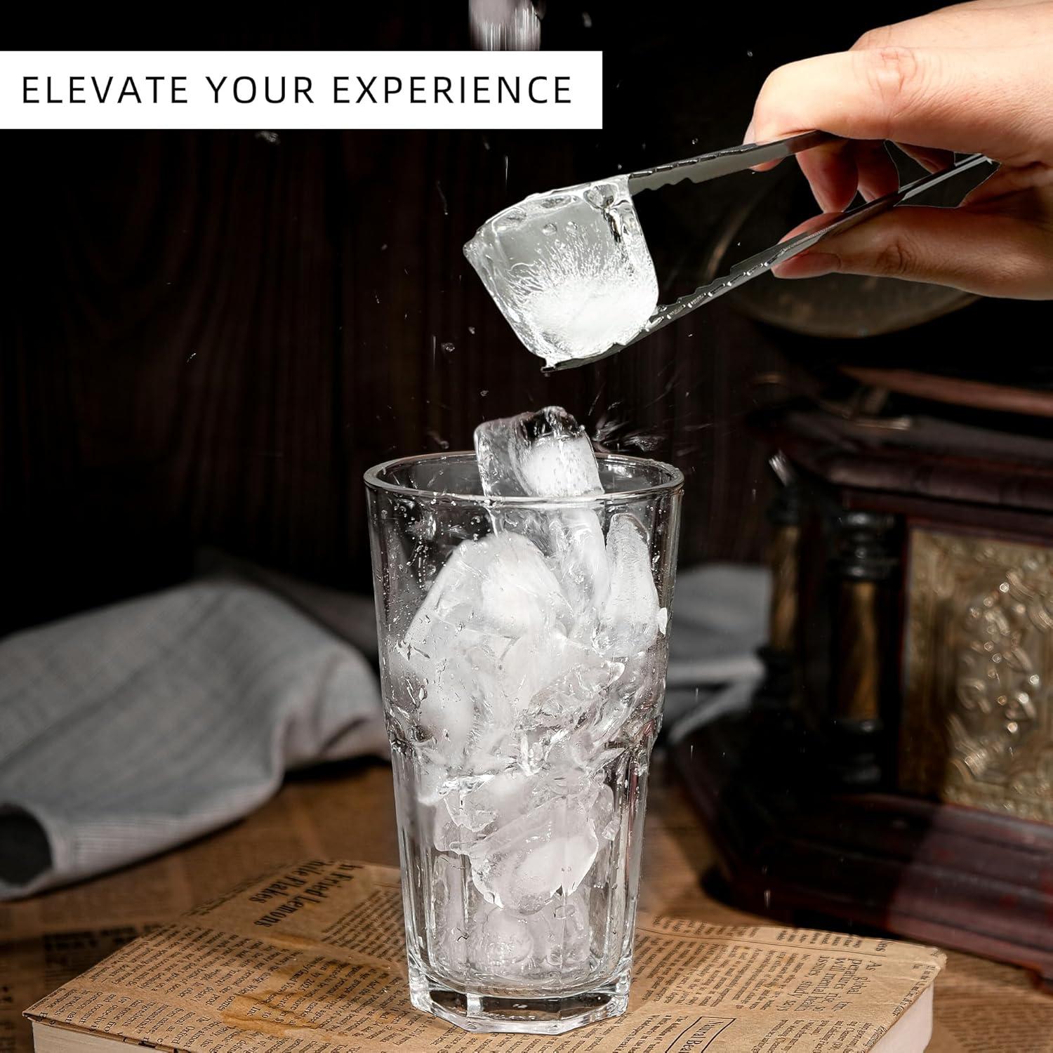 Pinzas y Cuchara para Hielo SCOOP Acero Inoxidable 23cm